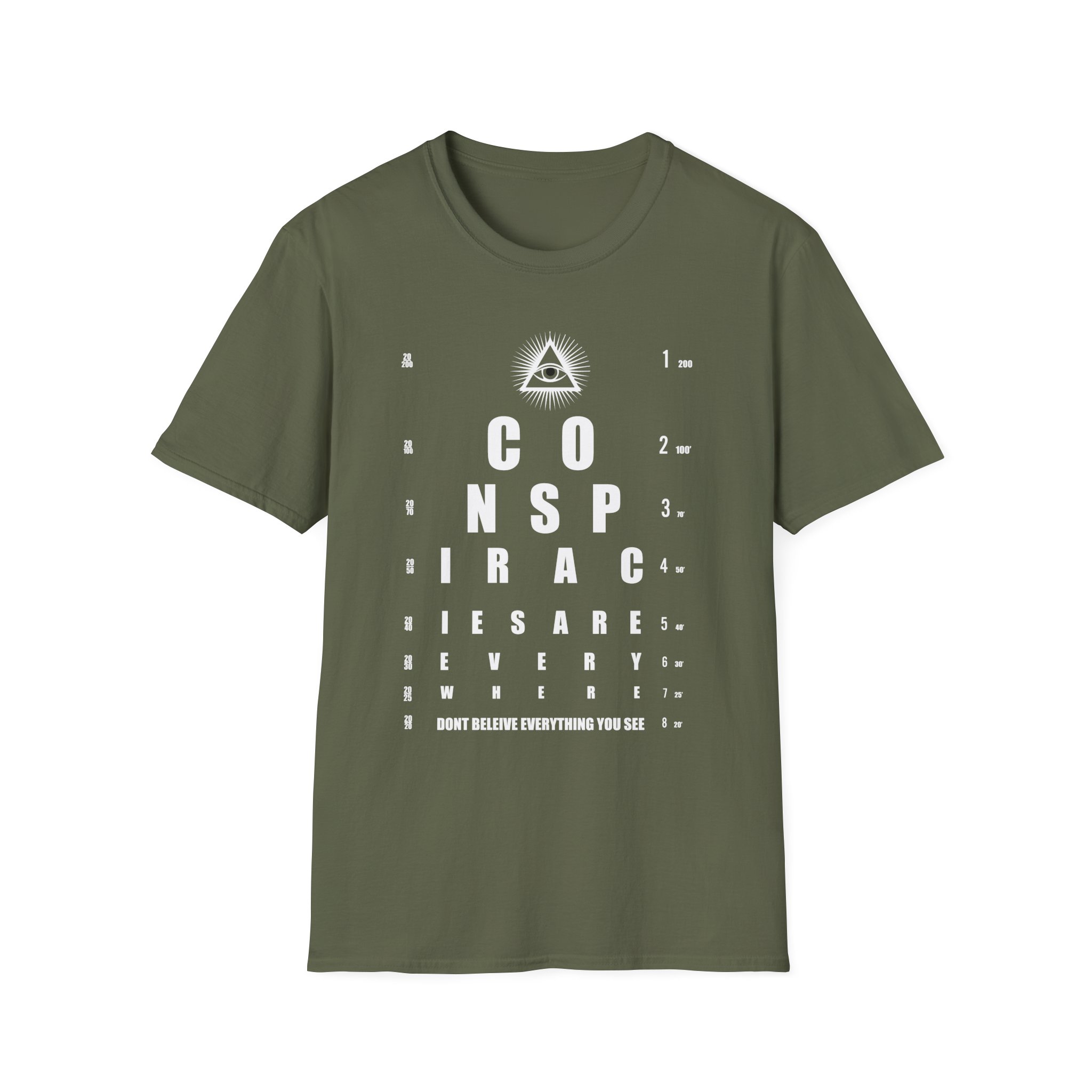 Shane Dawson Allseeing Eye Chart Conspiracy OU Unisex Softstyle T-Shirt