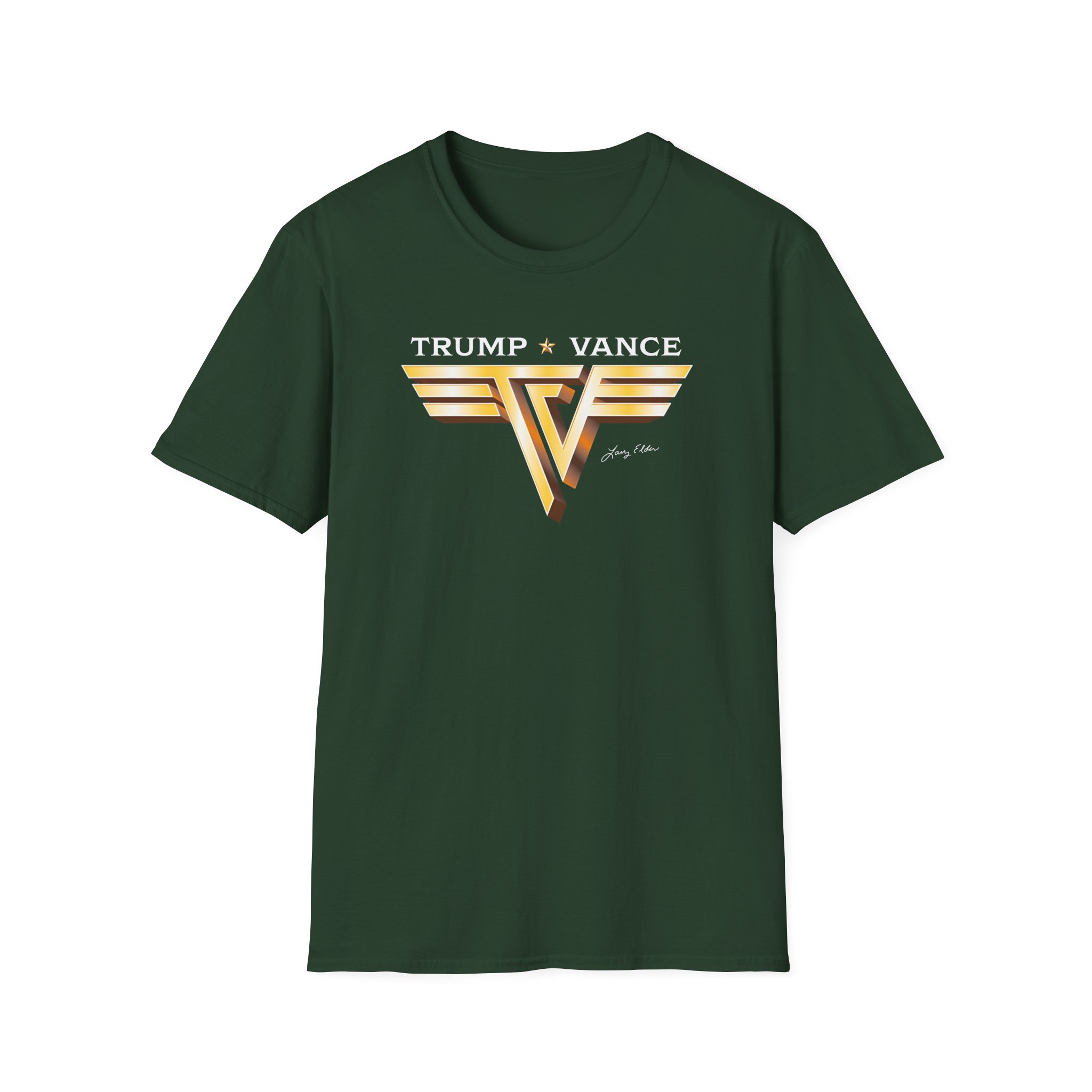Larry Elder Trump Vance Vintage Band unisex softstyle t-shirt