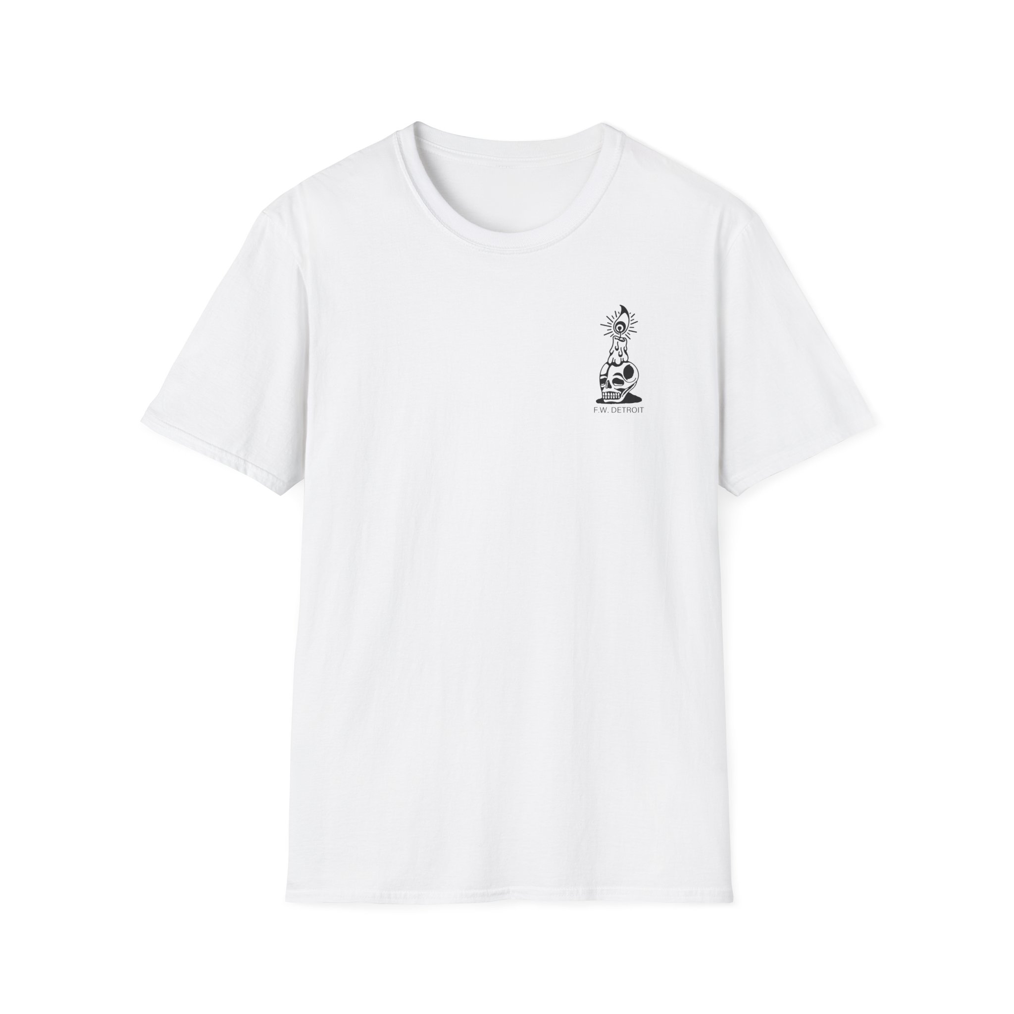 Fireworks Skull Unisex Softstyle T-Shirt