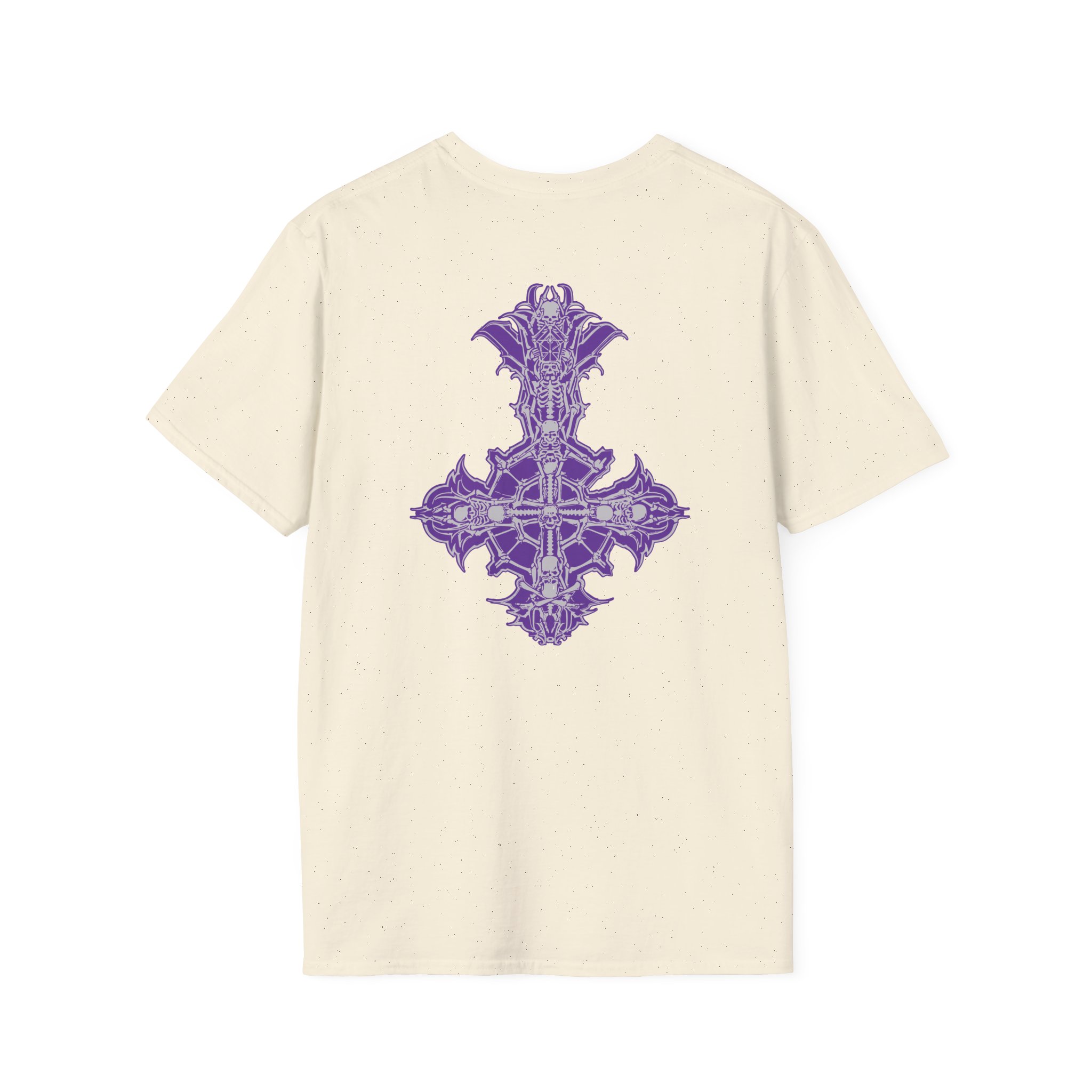 Ghost Band Chrome Purple Skeletá Unisex Softstyle T-Shirt