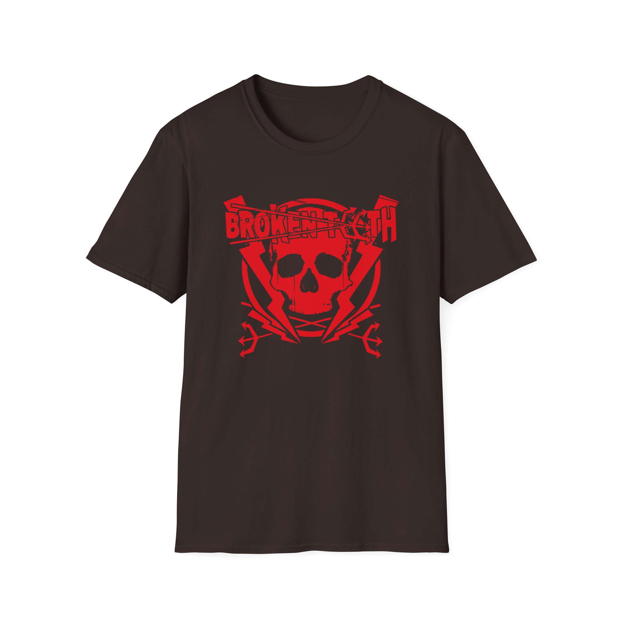 Broken Teeth Red Skull Unisex Softstyle T-Shirt