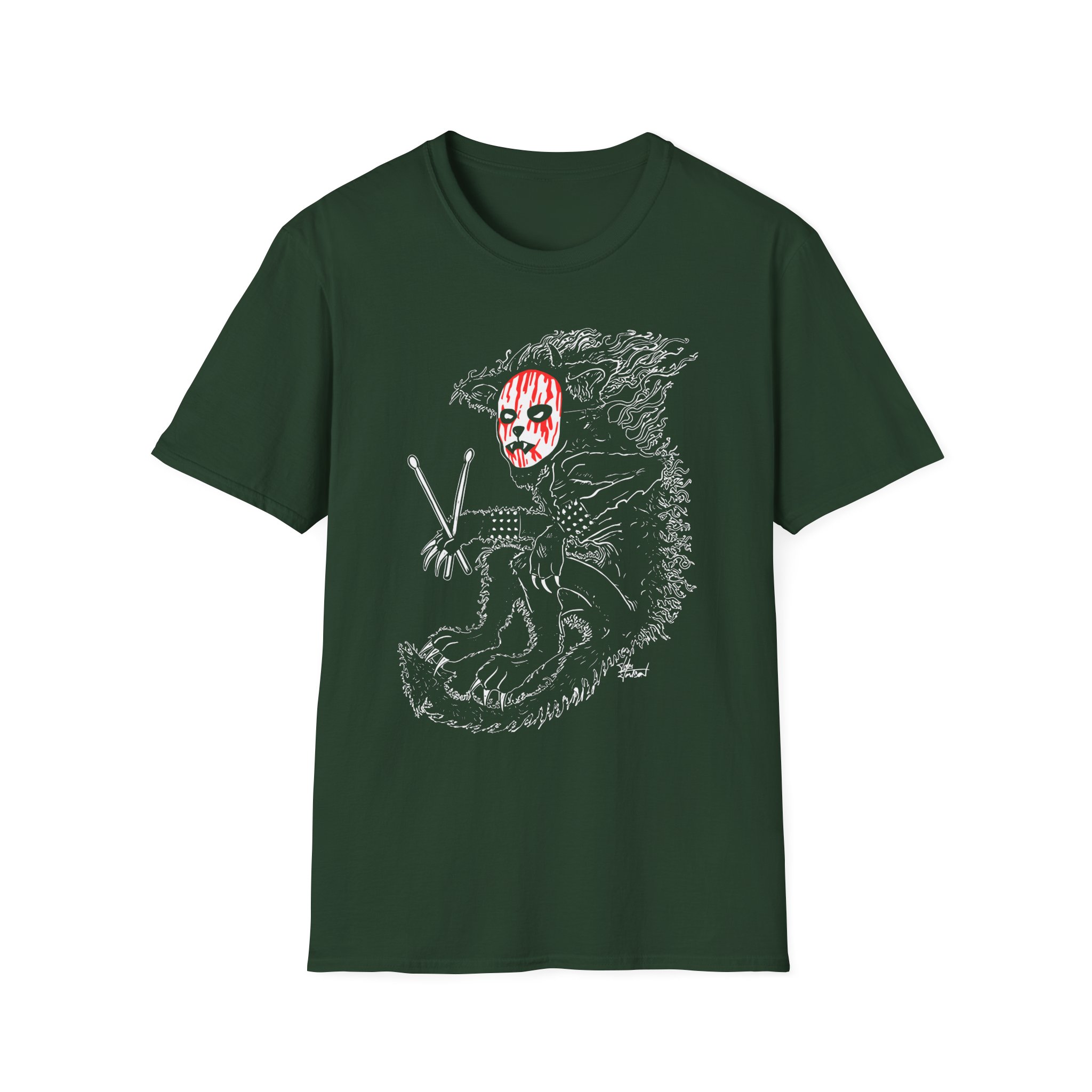 Murderdolls Joey Jordison Joey Cat Blood Mask Unisex Softstyle T-Shirt