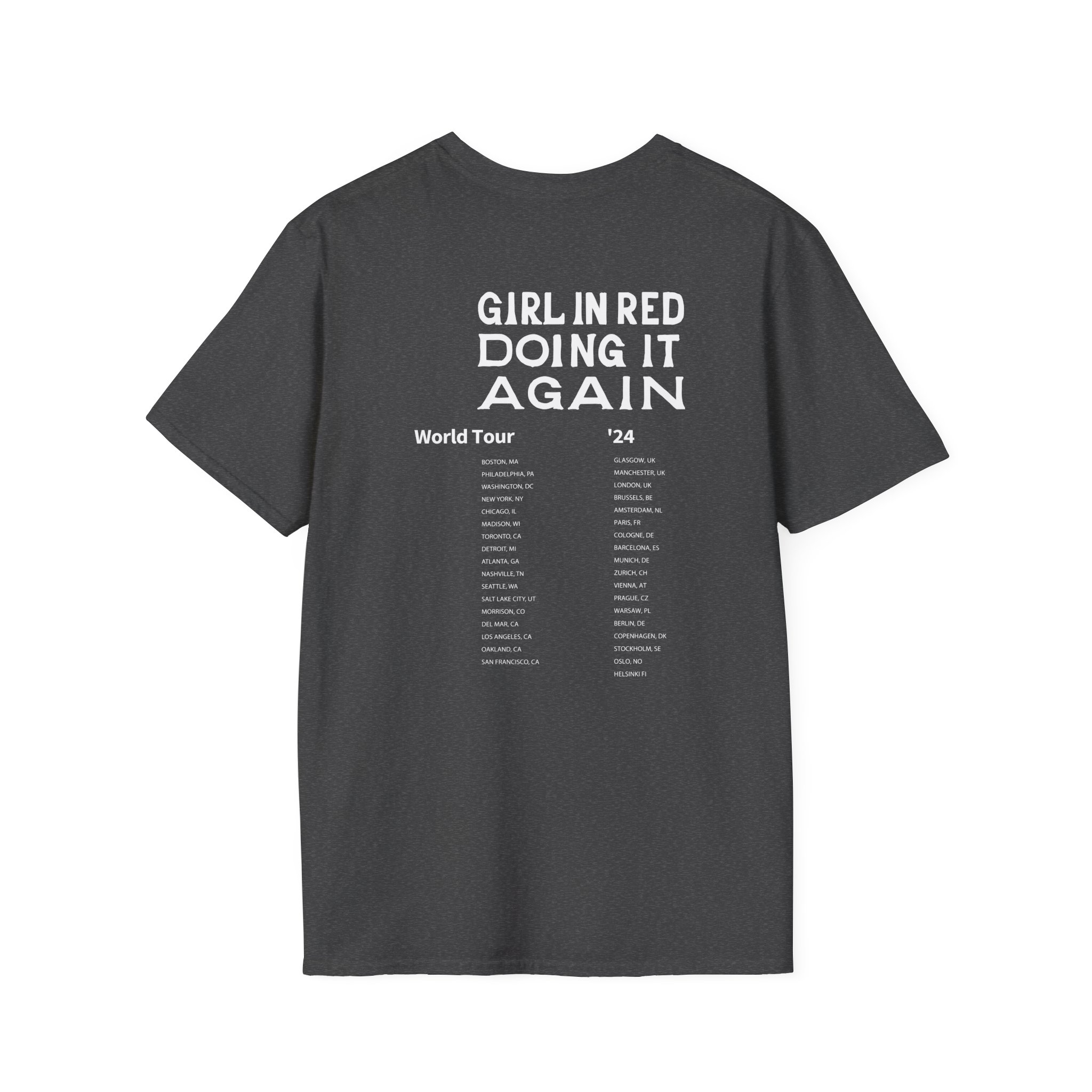 Girl in Red Rainbow Silhouette Unisex Softstyle T-Shirt