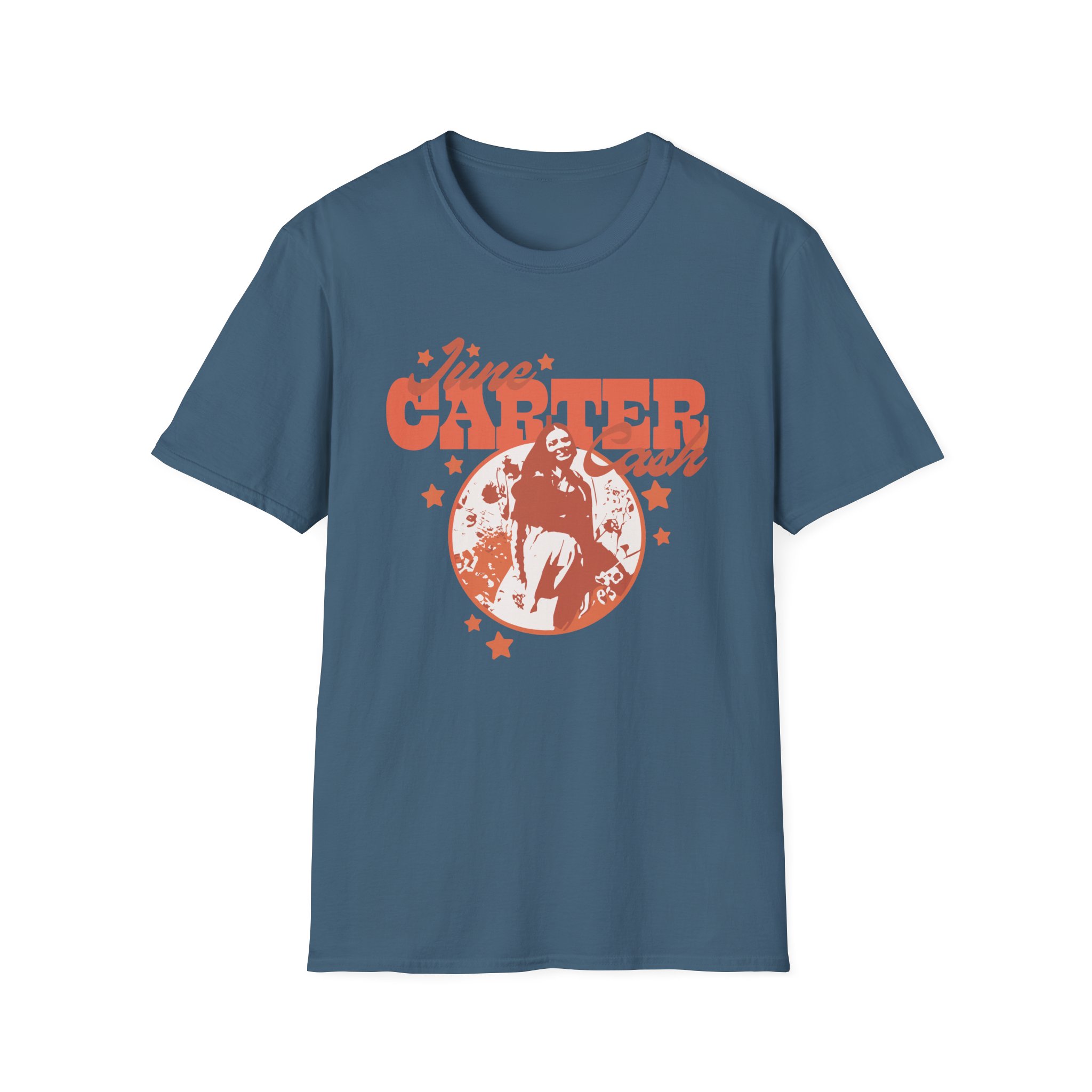 Johnny Cash June Carter Cash Portrait unisex softstyle t-shirt