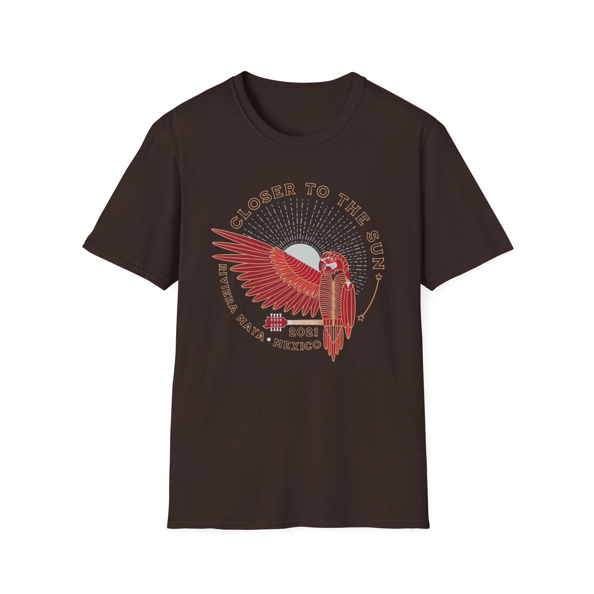 Closer to the Sun 2021 Parrot unisex softstyle t-shirt