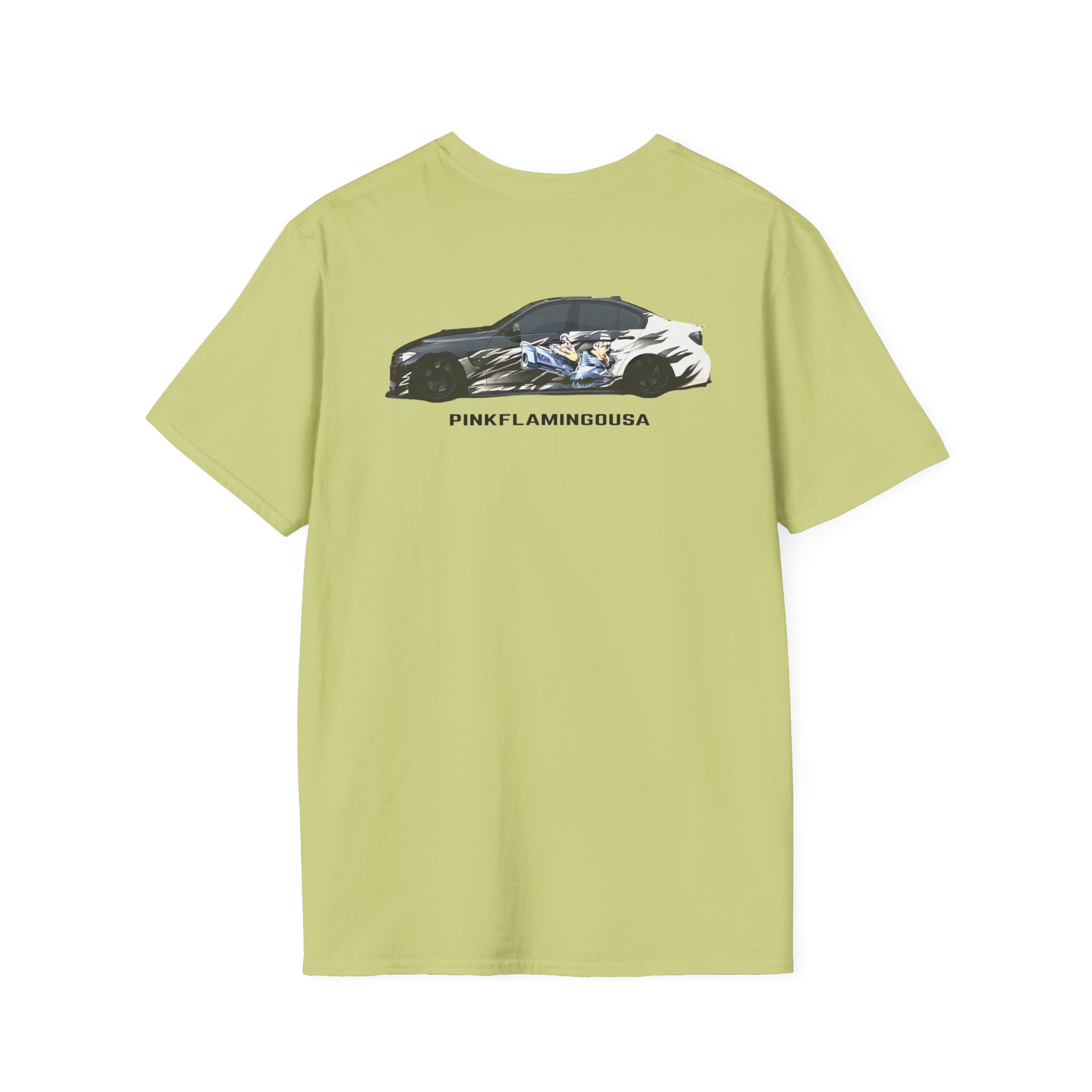 Xavier Wulf Pinkflamingousa unisex softstyle t-shirt