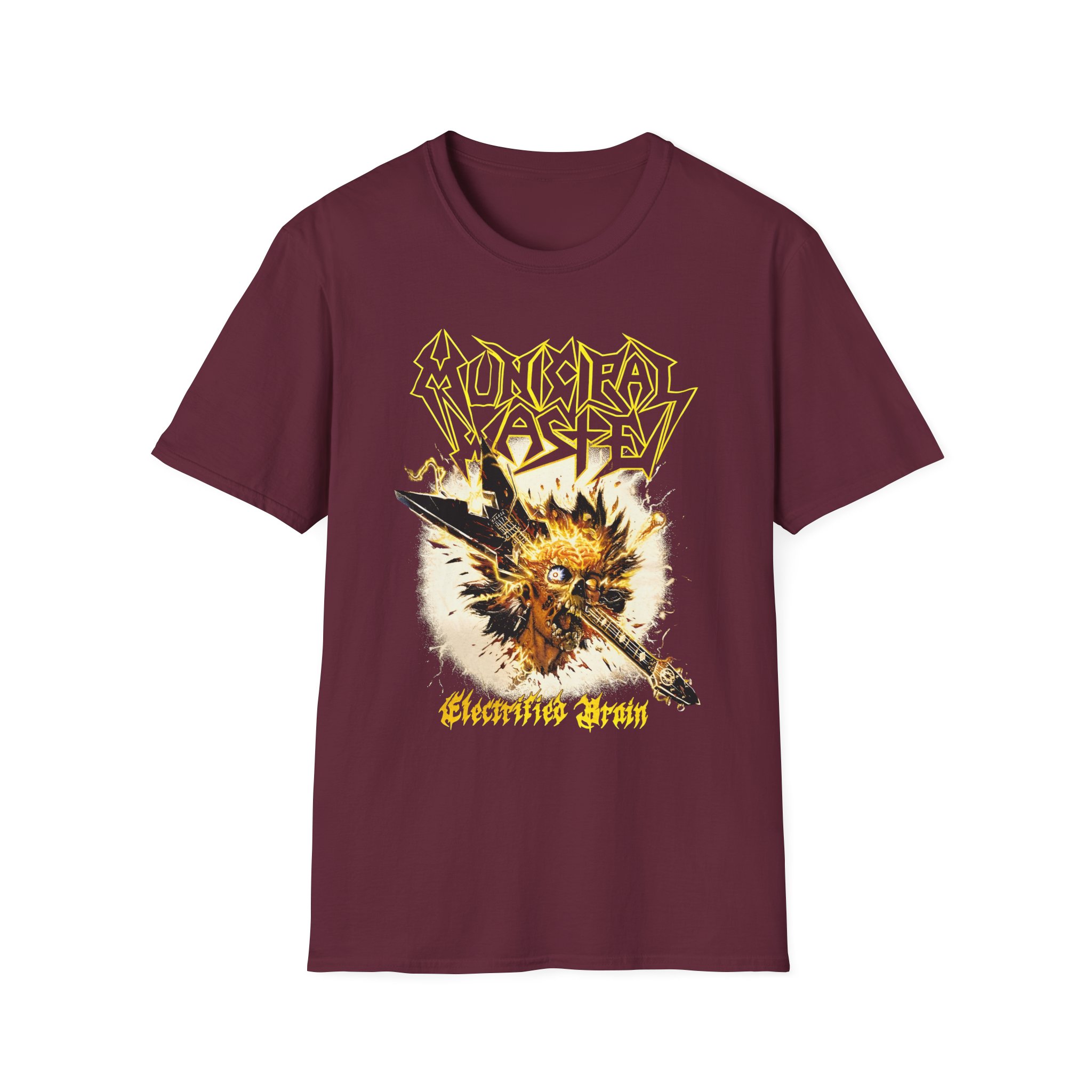 Municipal Waste Electrified Brain Unisex Softstyle T-Shirt