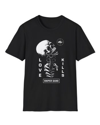Kodak Black Love Kills Unisex Softstyle Skull Graphic Tee