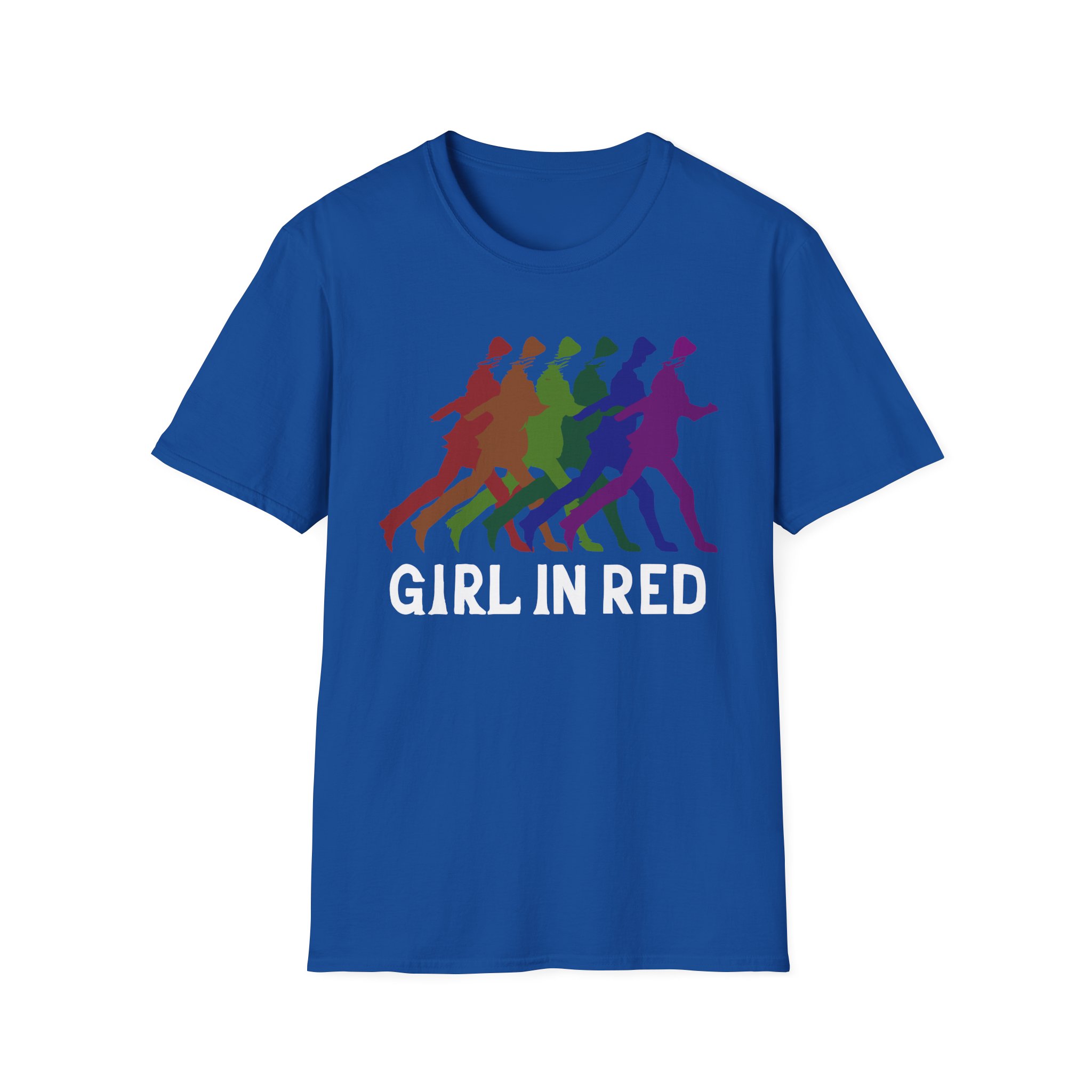Girl in Red Rainbow Silhouette Unisex Softstyle T-Shirt