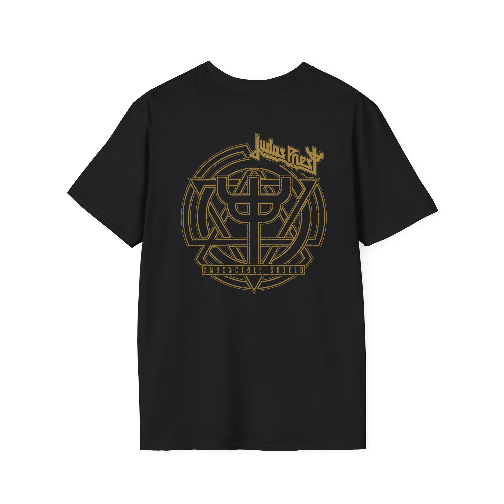 Judas Priest Gold Invincible Shield Unisex Softstyle T-Shirt