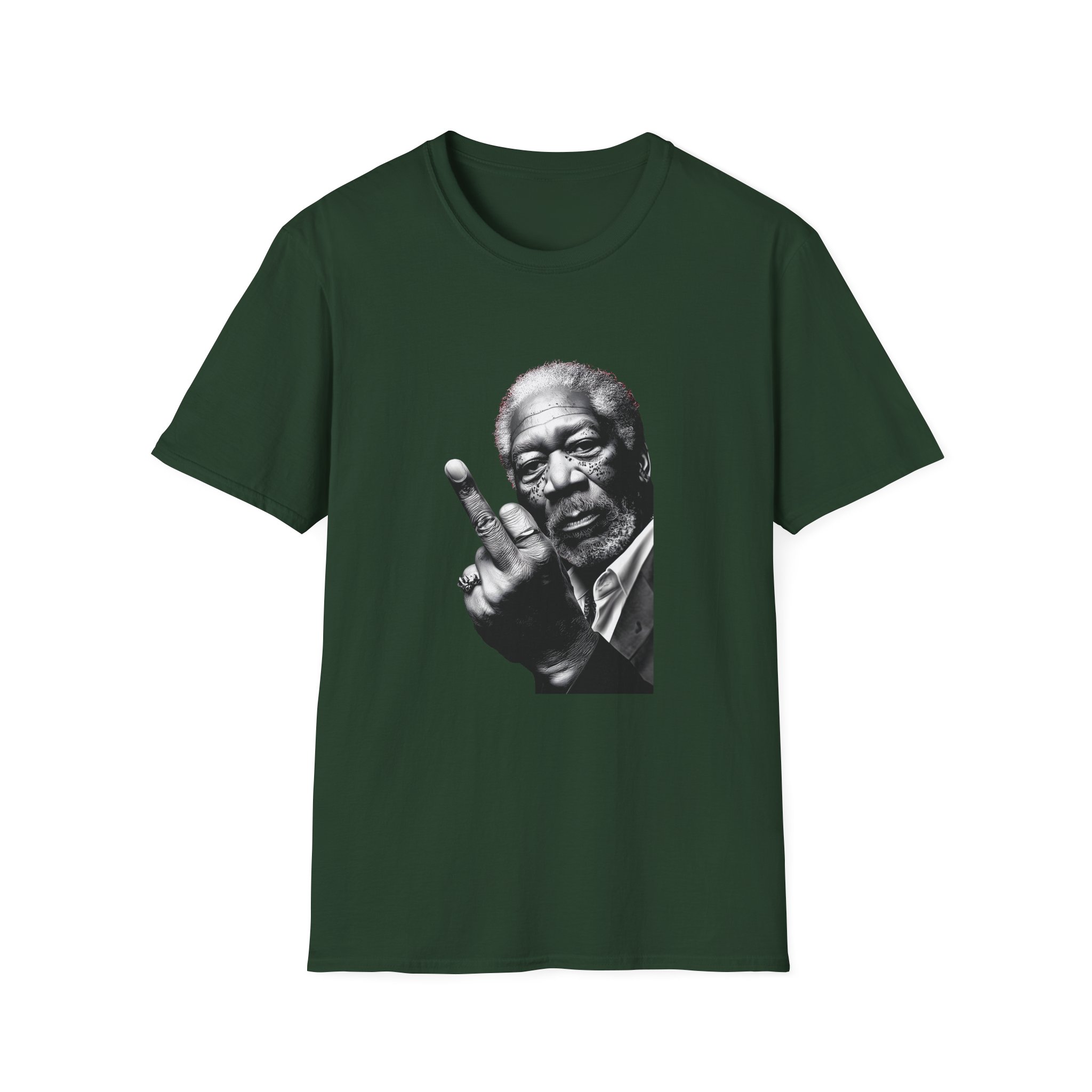 Morgan Freeman Middle Finger Unisex Softstyle T-Shirt