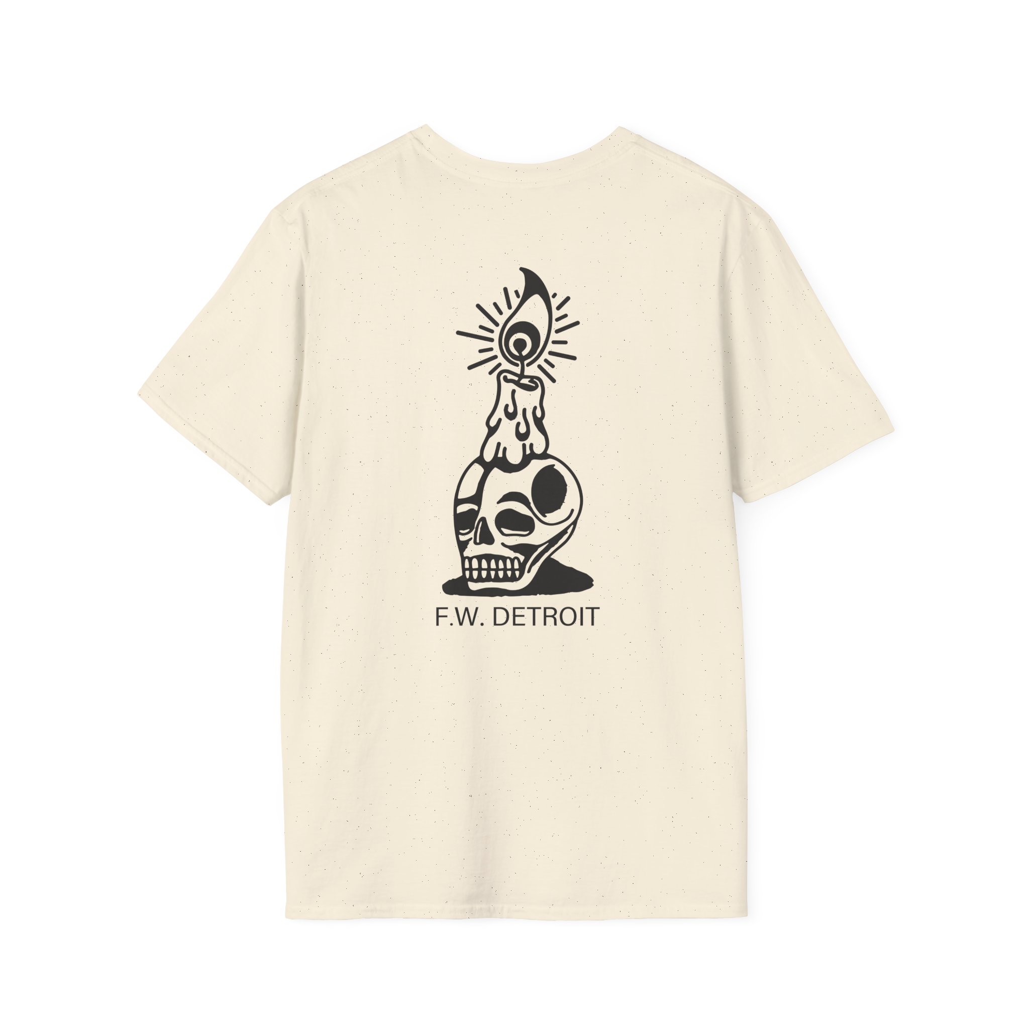 Fireworks Skull Unisex Softstyle T-Shirt