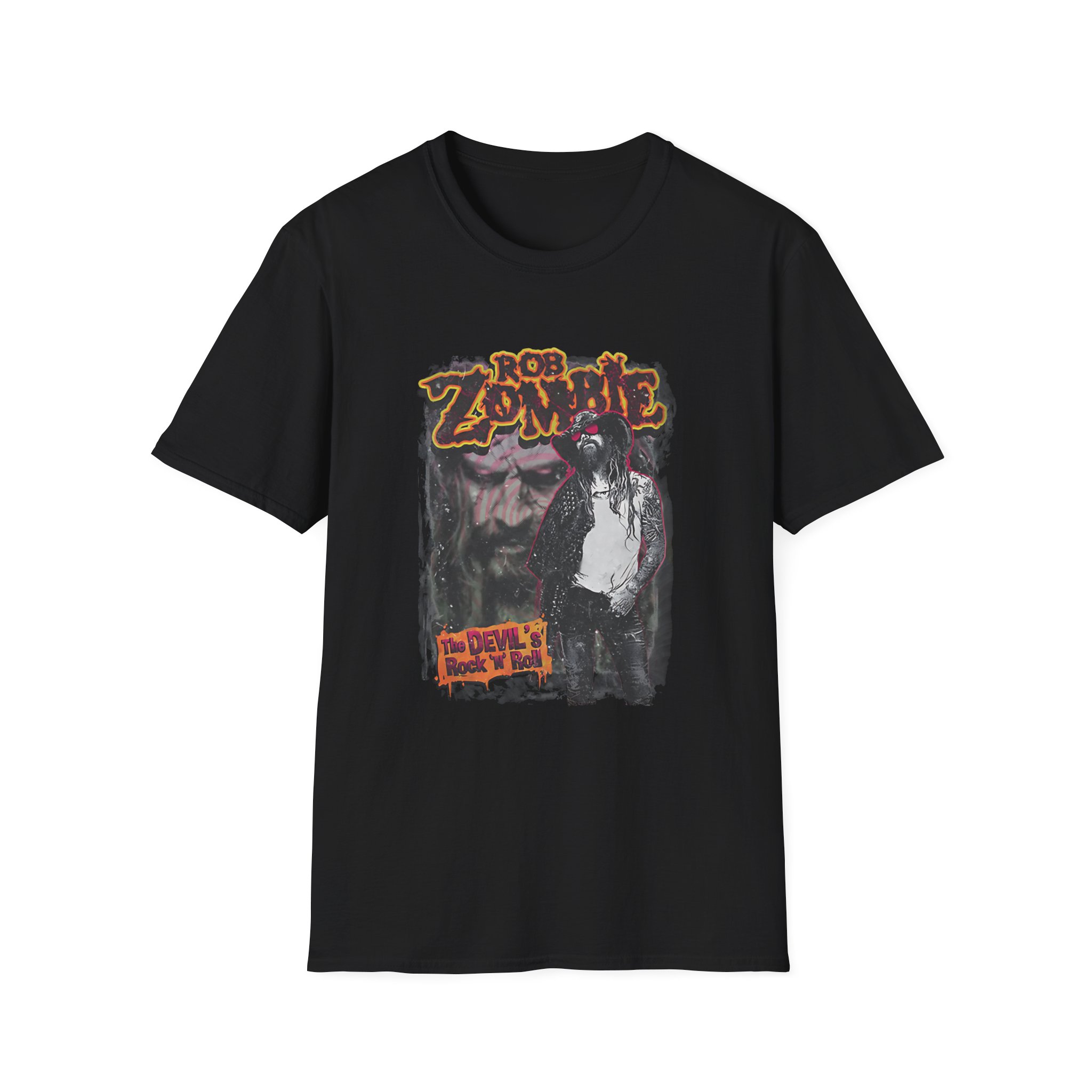 Rob Zombie Devils Rock N Roll Unisex Softstyle T-Shirt