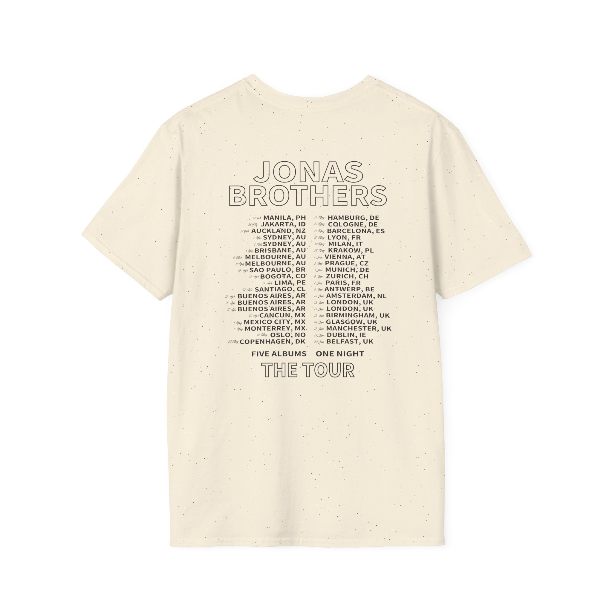 Jonas Brothers 5 Albums Unisex Softstyle T-Shirt