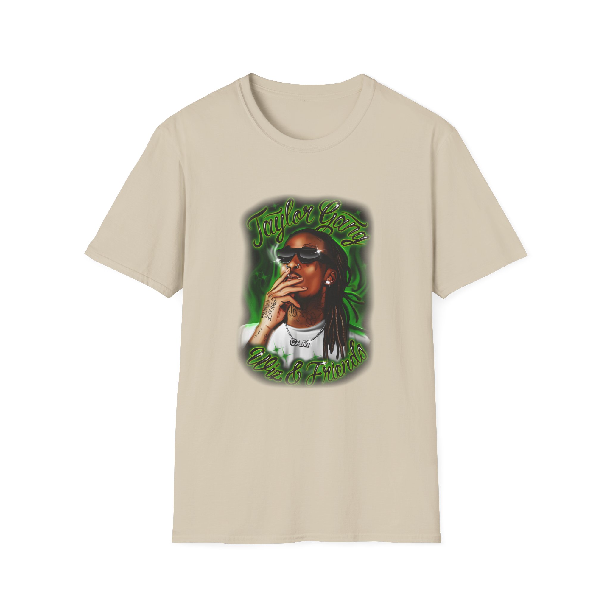Wiz Khalifa Airbrush Unisex Softstyle T-Shirt
