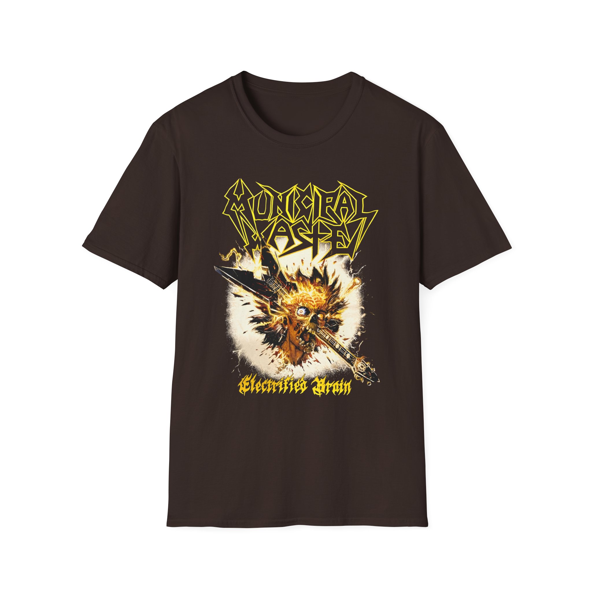 Municipal Waste Electrified Brain Unisex Softstyle T-Shirt