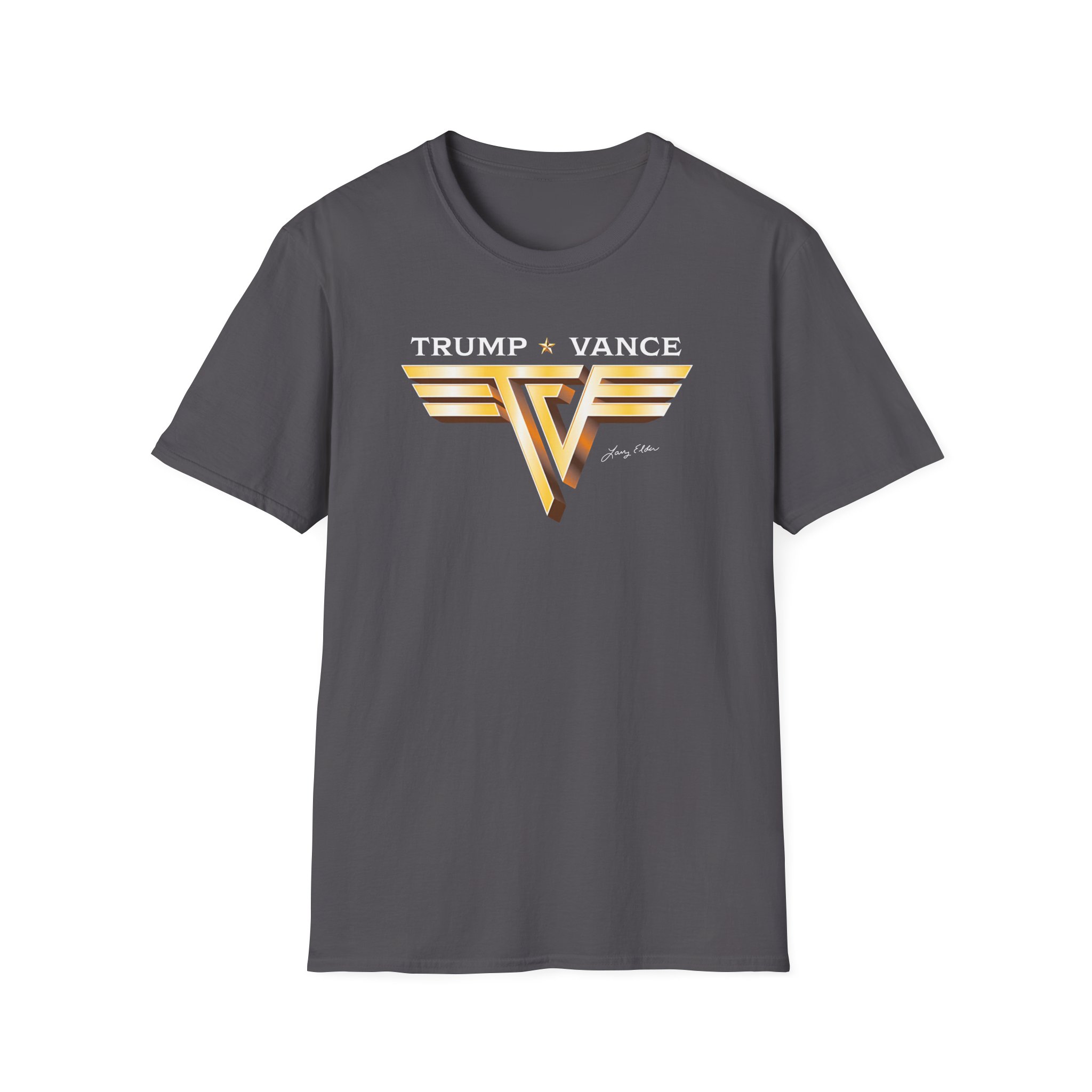 Larry Elder Trump Vance Vintage Band unisex softstyle t-shirt