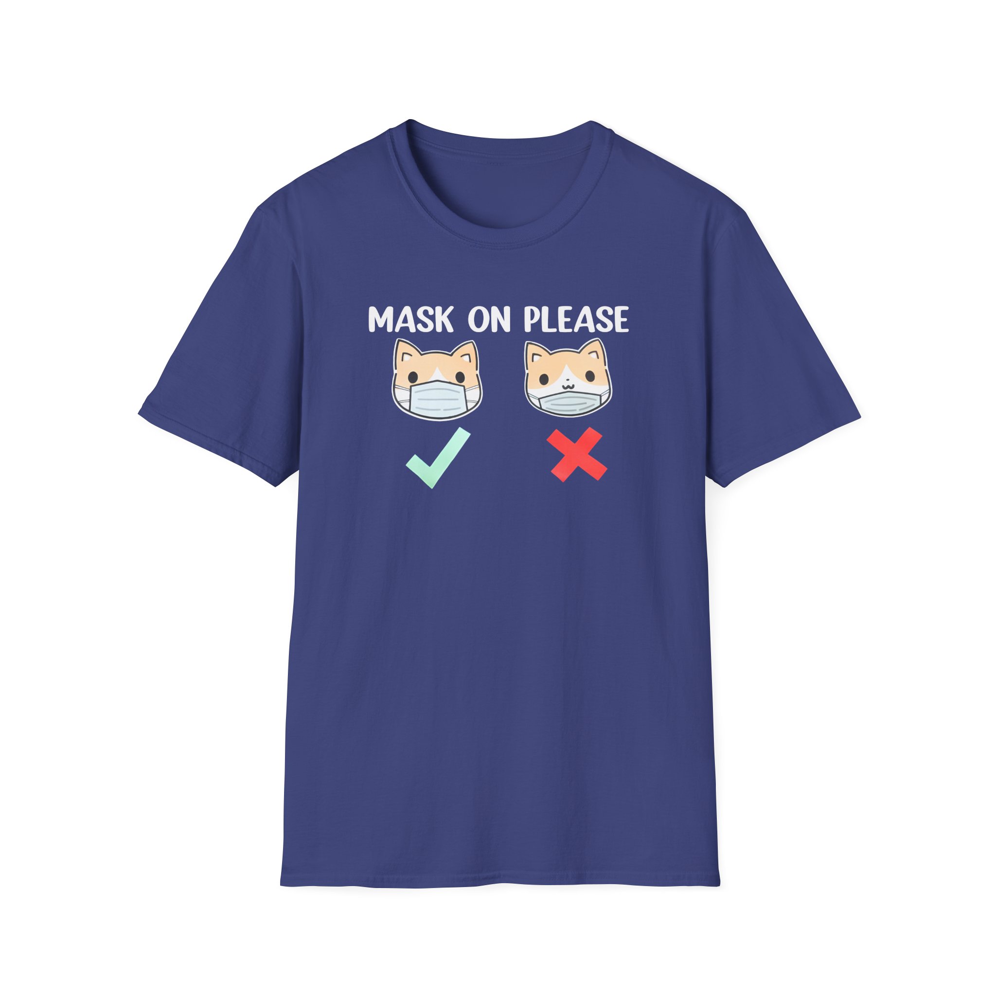 Masayoshi Mask on Please Unisex Softstyle T-Shirt
