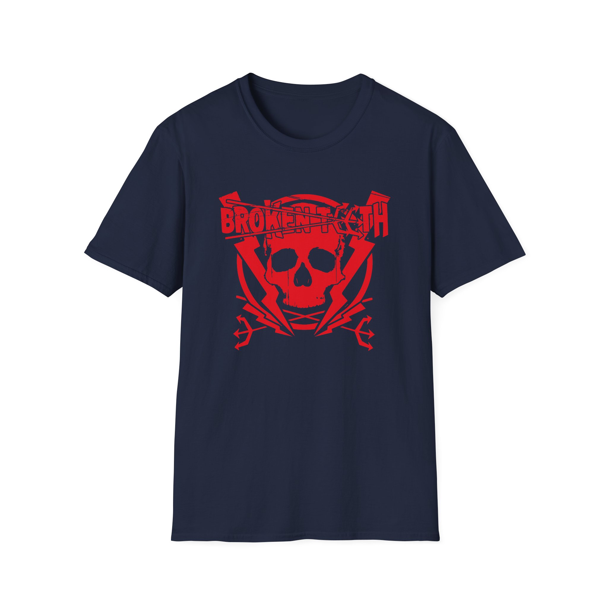 Broken Teeth Red Skull Unisex Softstyle T-Shirt