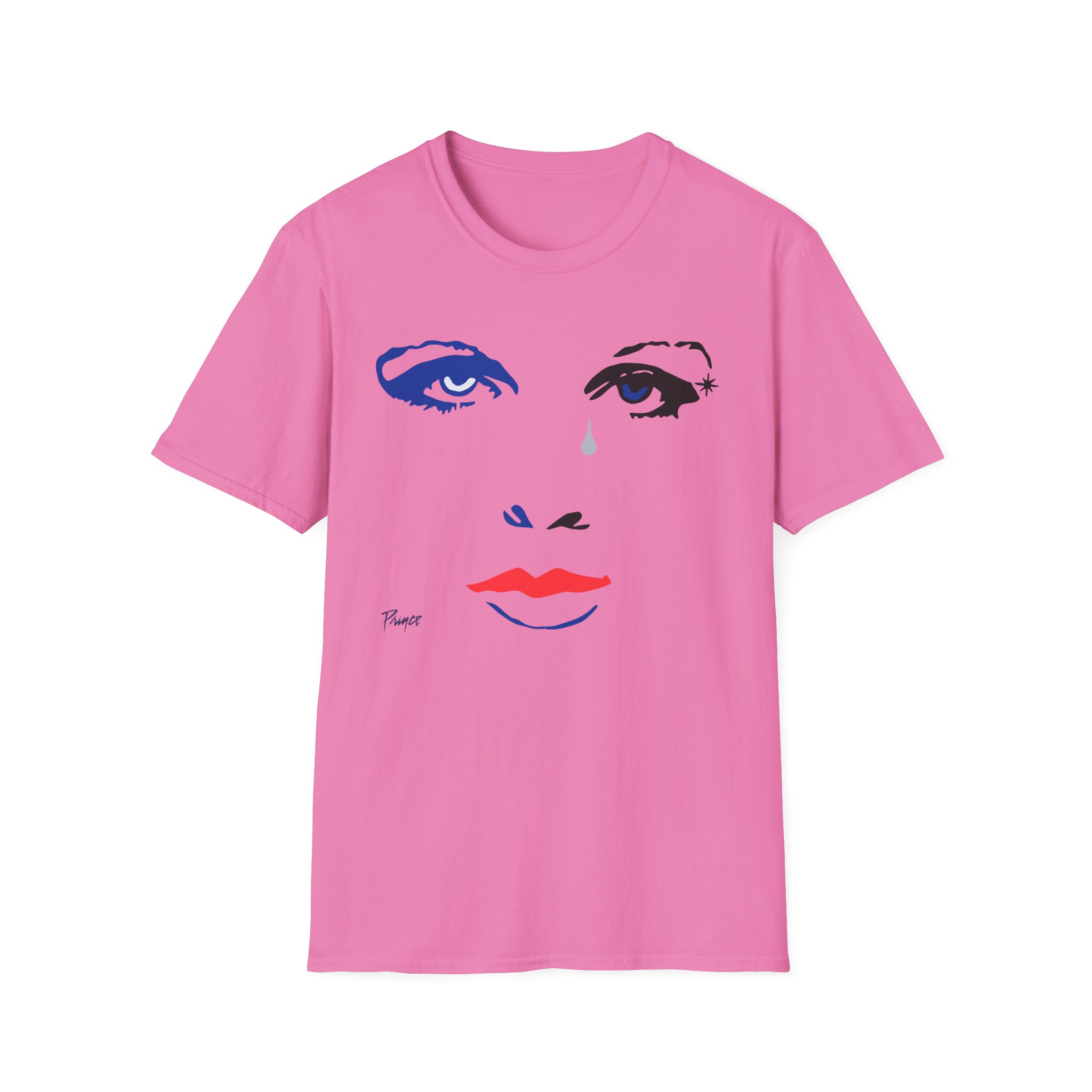 Prince Purple Rain Face Unisex Softstyle T-Shirt
