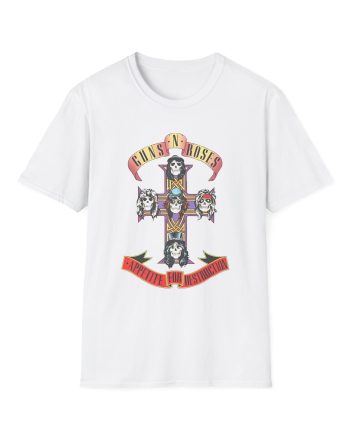 Guns N Roses Cross Grey Tour Unisex Softstyle T-Shirt