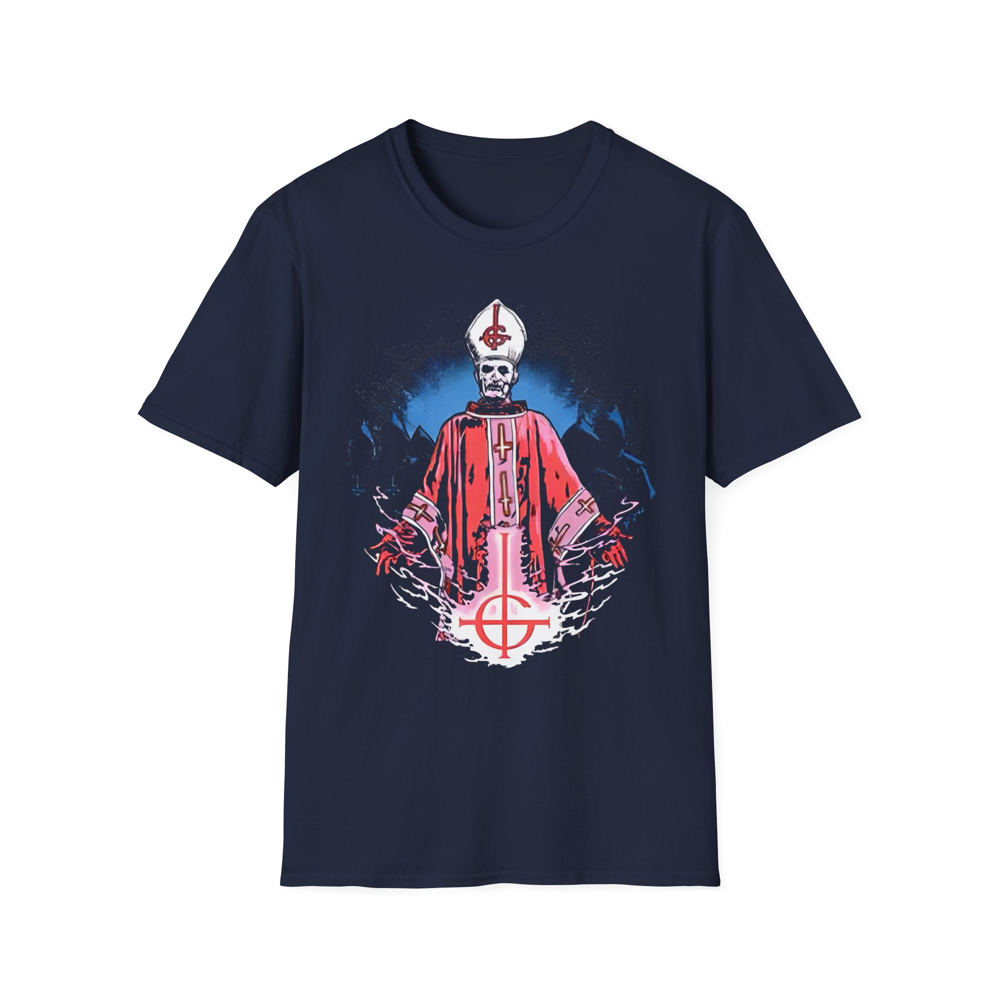 Ghost Band Papa I Crop Unisex Softstyle T-Shirt