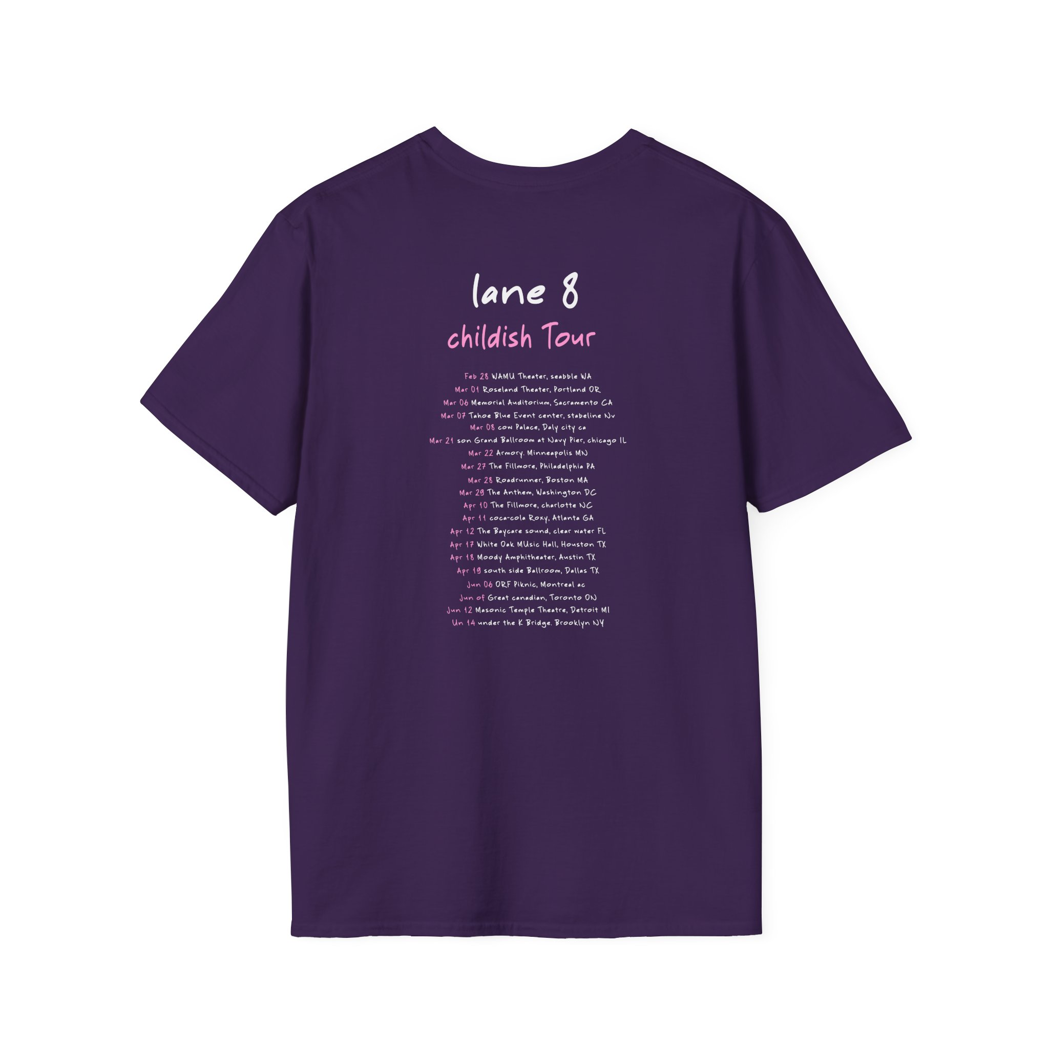 Lane 8 Childish Tour Unisex Softstyle T-Shirt
