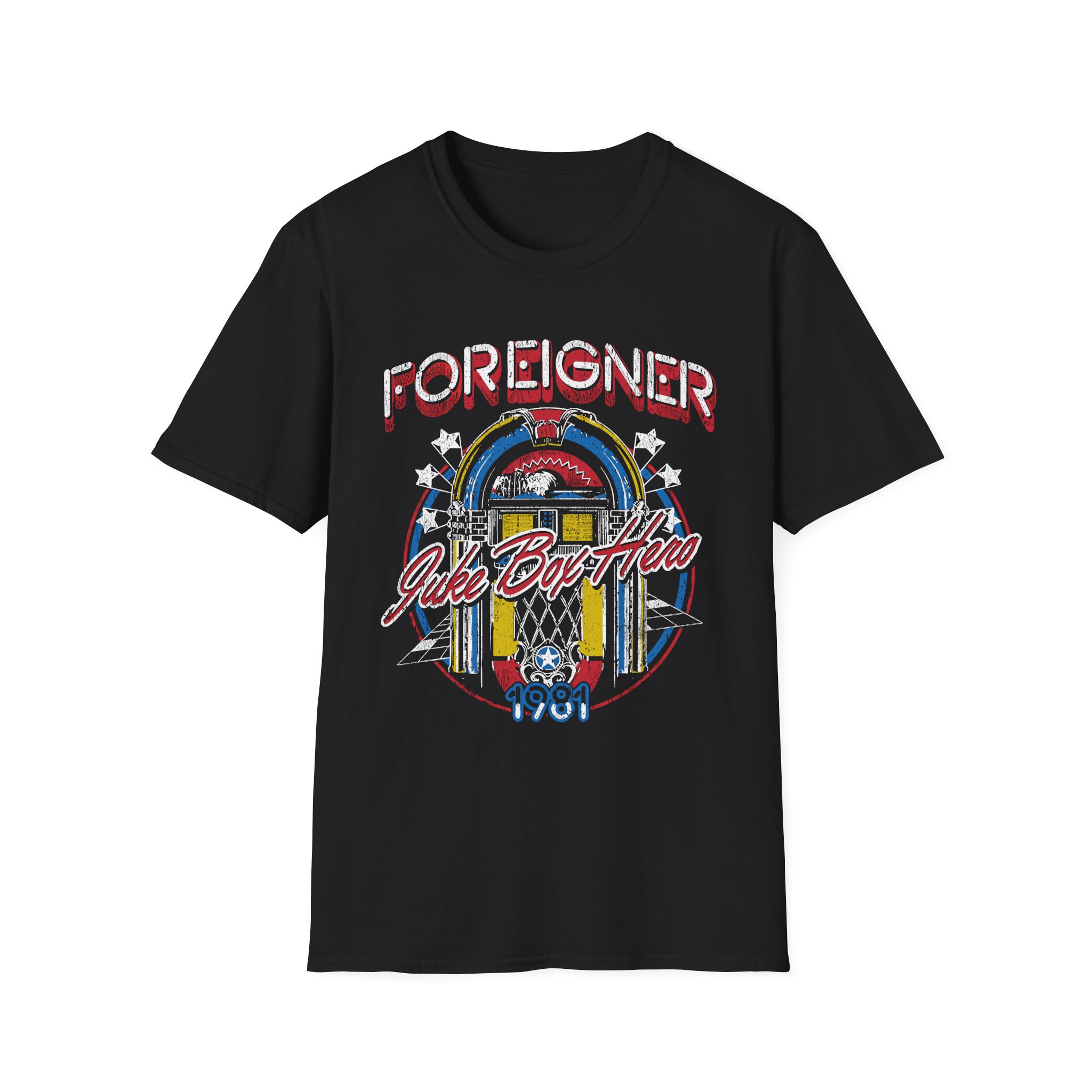 Foreigner Juke Box Hero Unisex Softstyle T-Shirt
