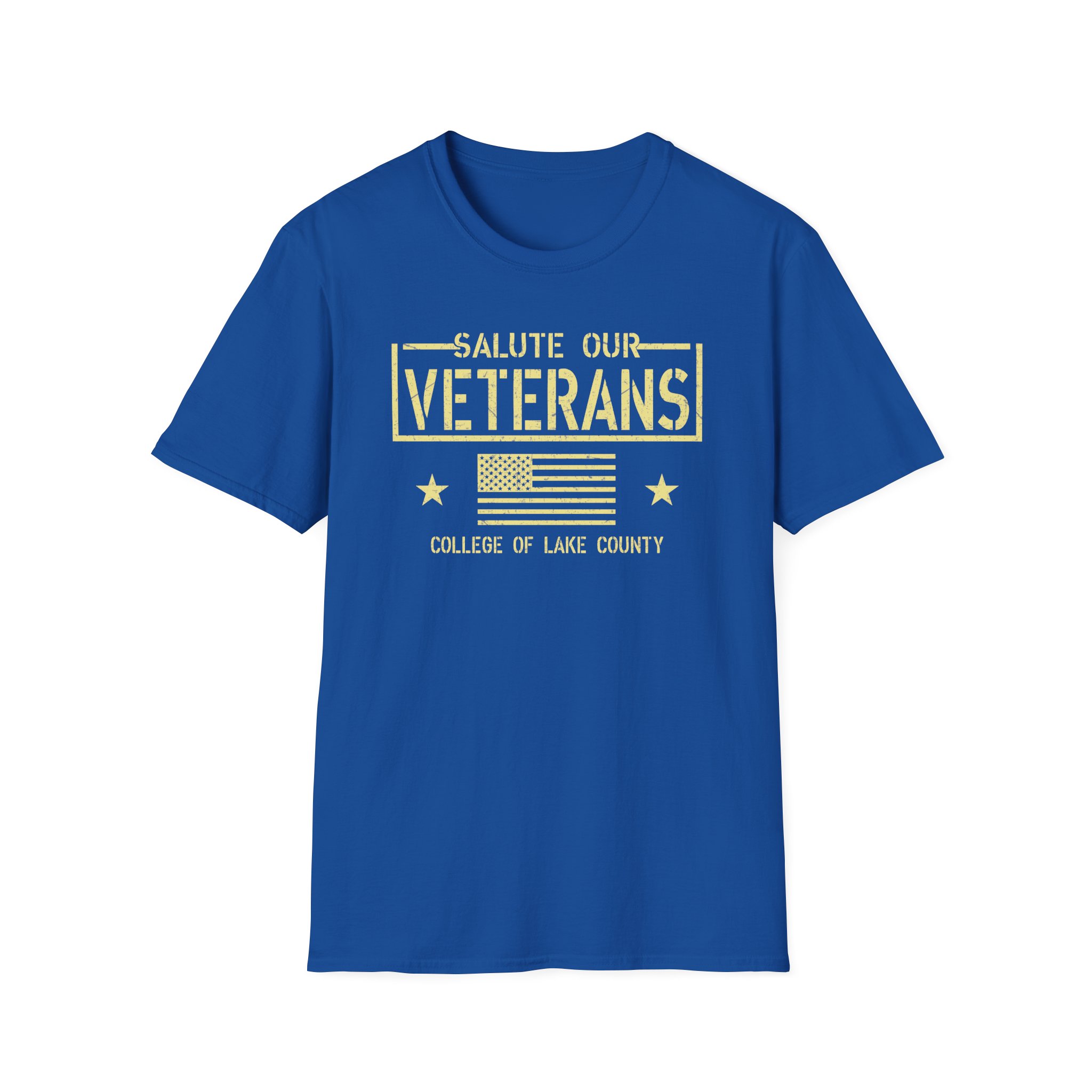 College Lake County Salute Our Veterans Unisex Softstyle T-Shirt