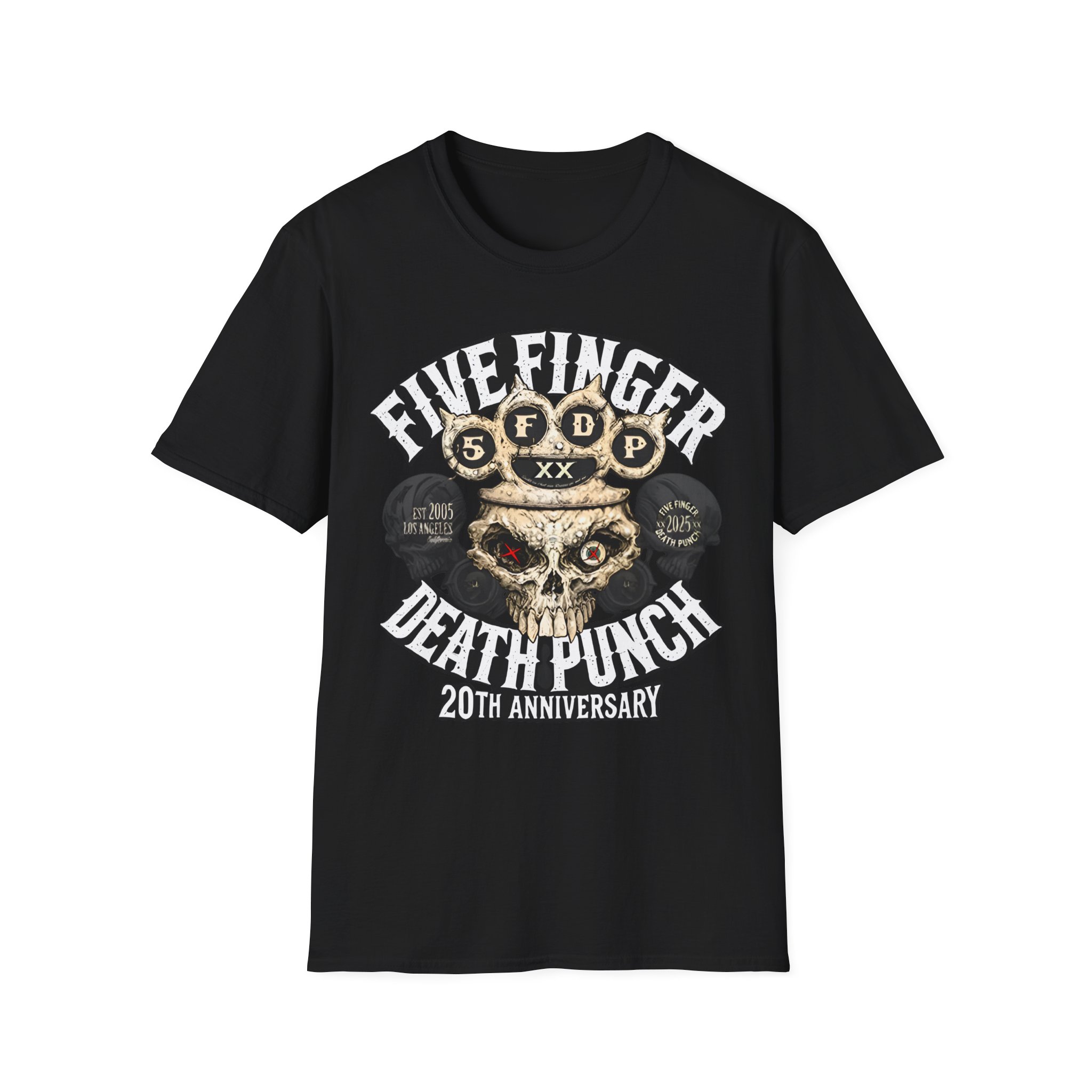 Five Finger Death Punch 20th Anniversary Knucklehead Unisex Softstyle T-Shirt