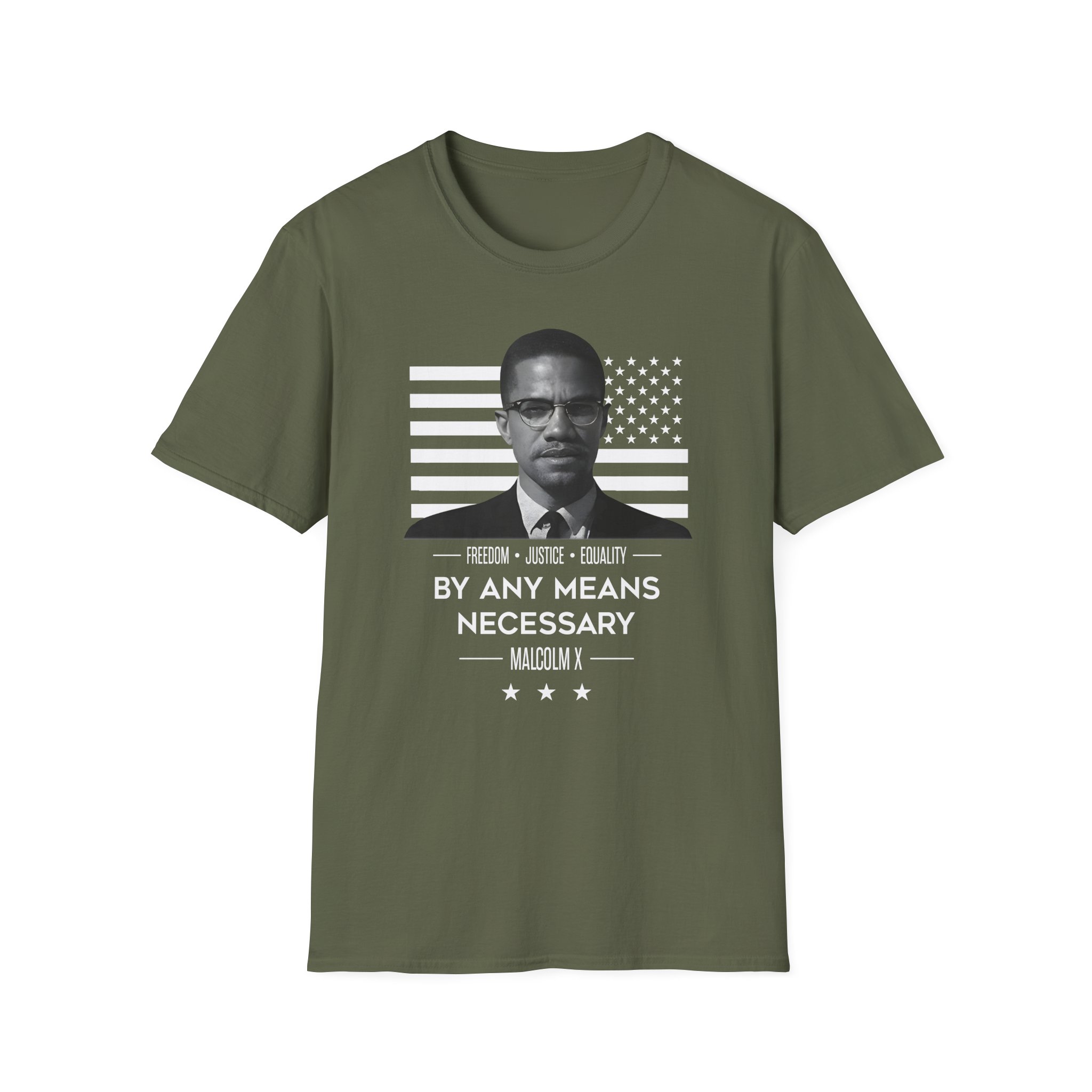 Malcolm X by Any Means Necessary Unisex Softstyle T-Shirt