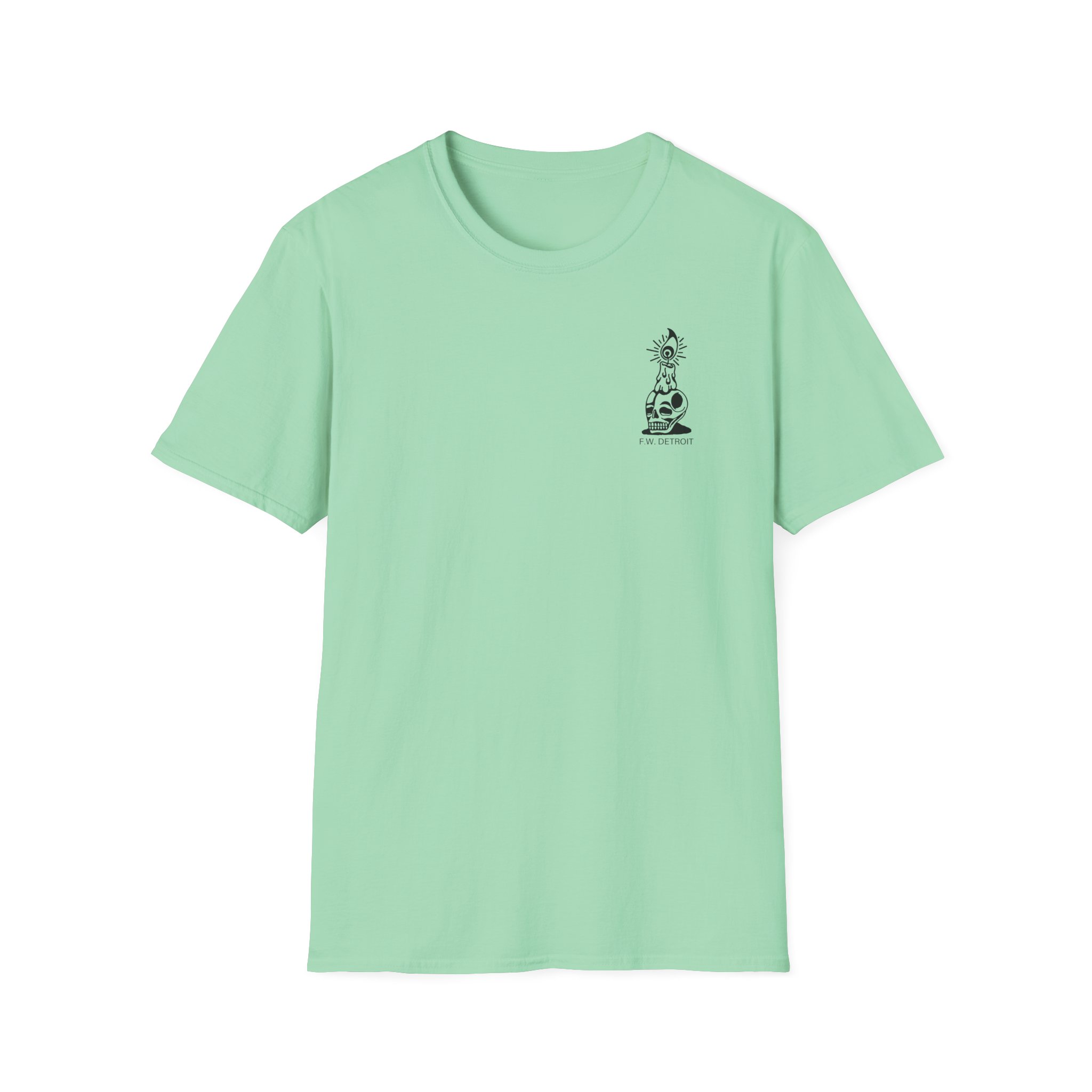 Fireworks Skull Unisex Softstyle T-Shirt