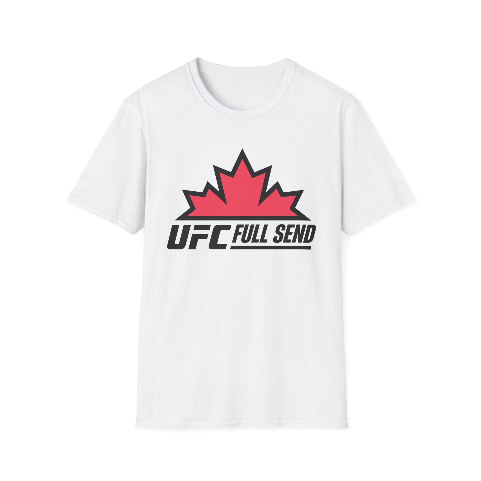Full Send UFC Canada Leaf Unisex Softstyle T-Shirt