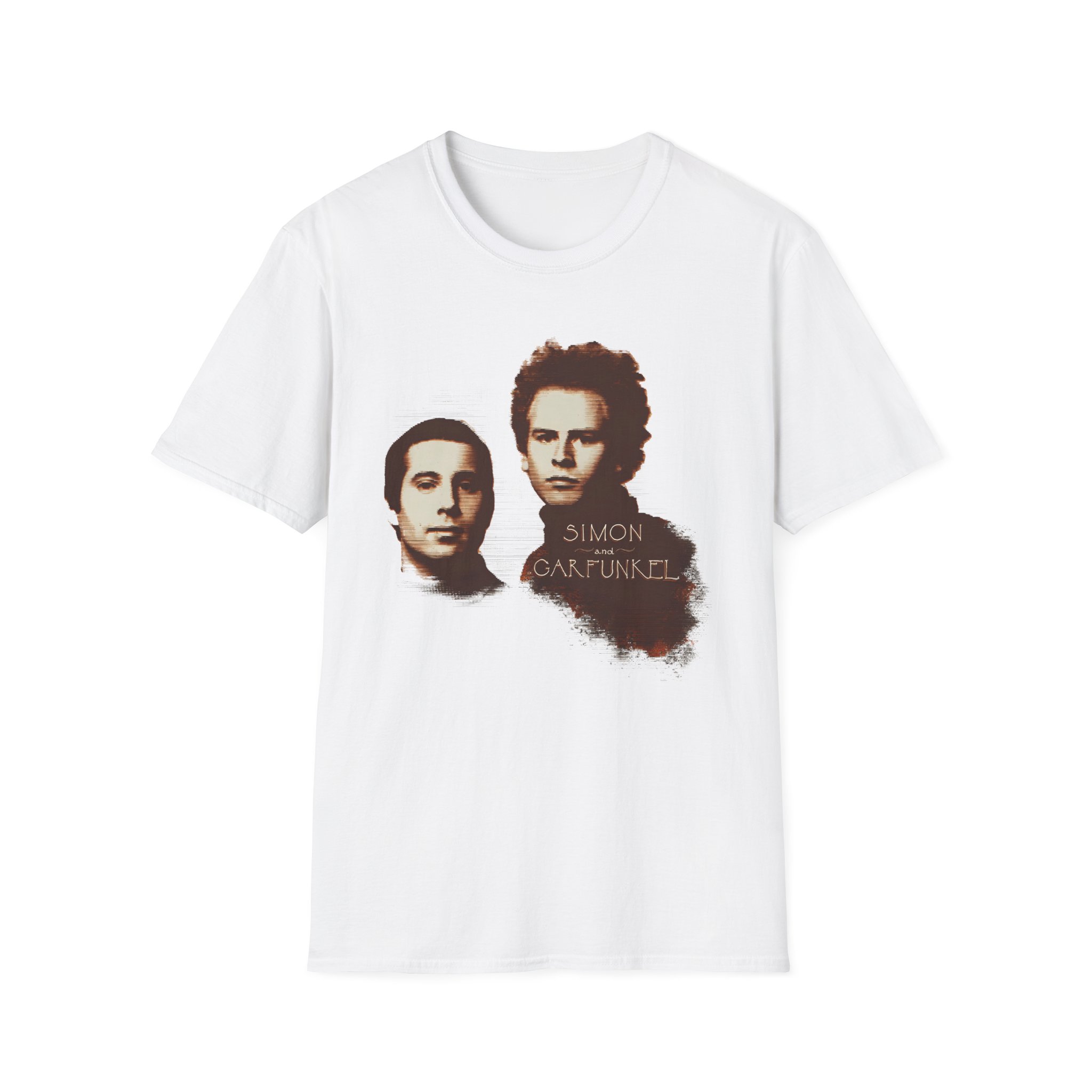 Simon and Garfunkel Faces Unisex Softstyle T-Shirt
