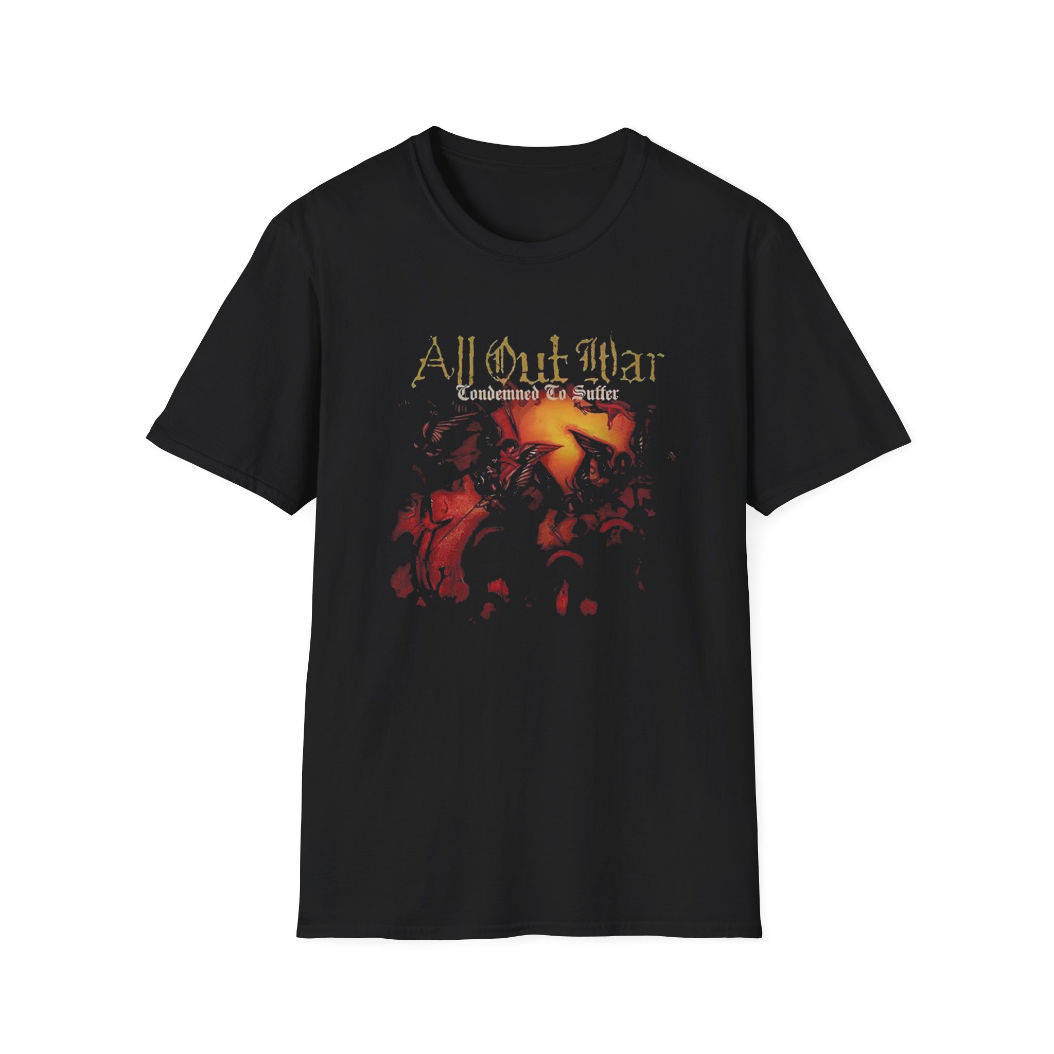 All Out War Condemned to Suffer Unisex Softstyle T-Shirt
