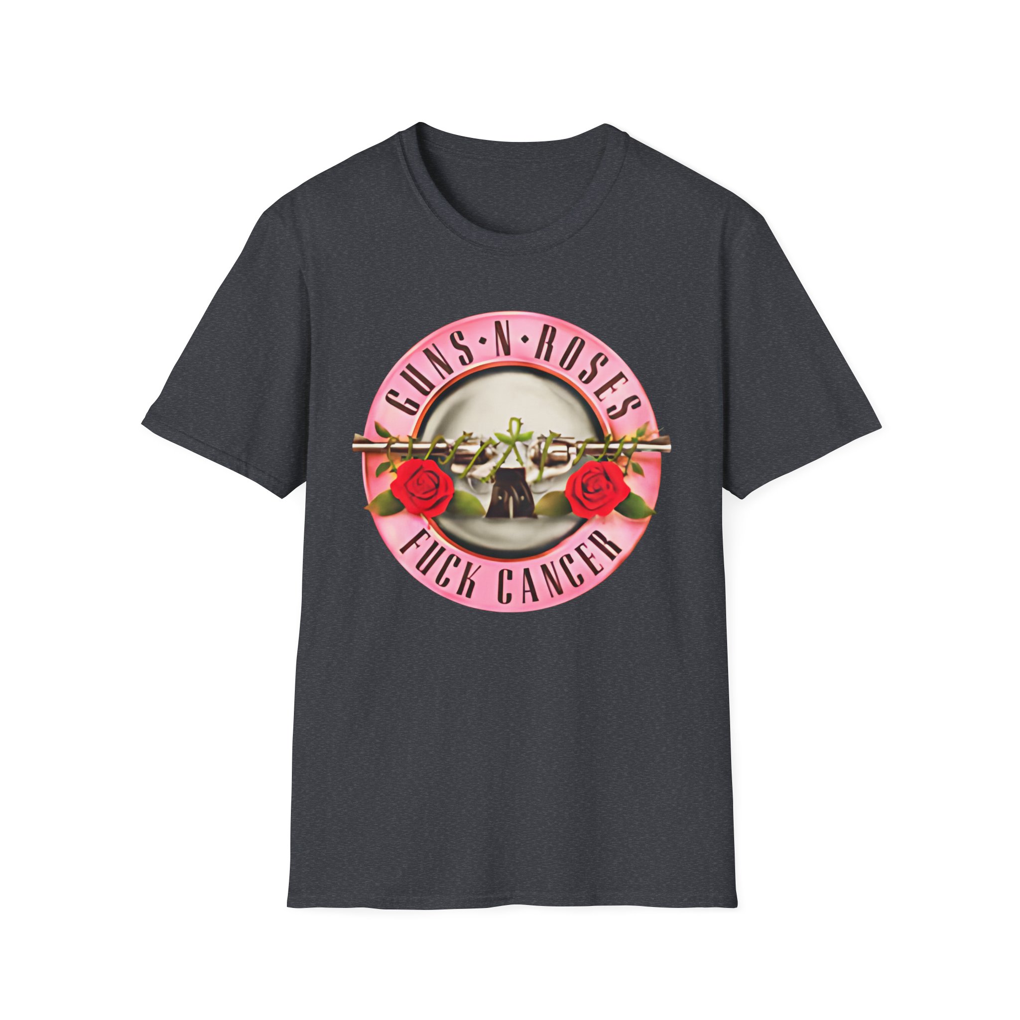 Guns N Roses Fuck Breast Cancer Unisex Softstyle T-Shirt