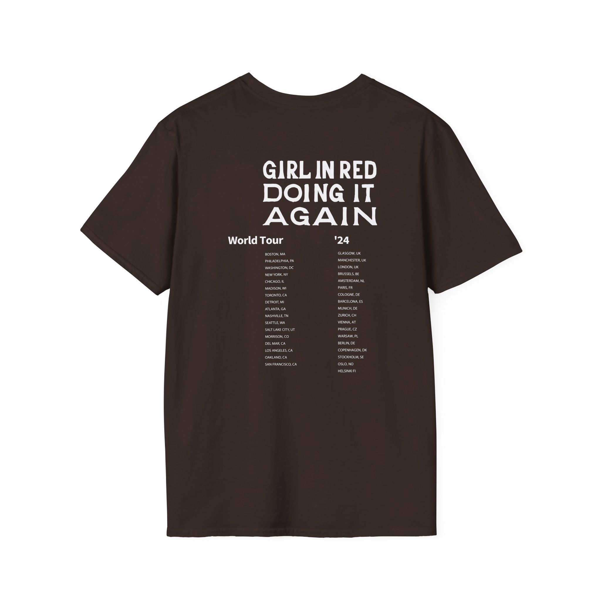 Girl in Red Rainbow Silhouette Unisex Softstyle T-Shirt
