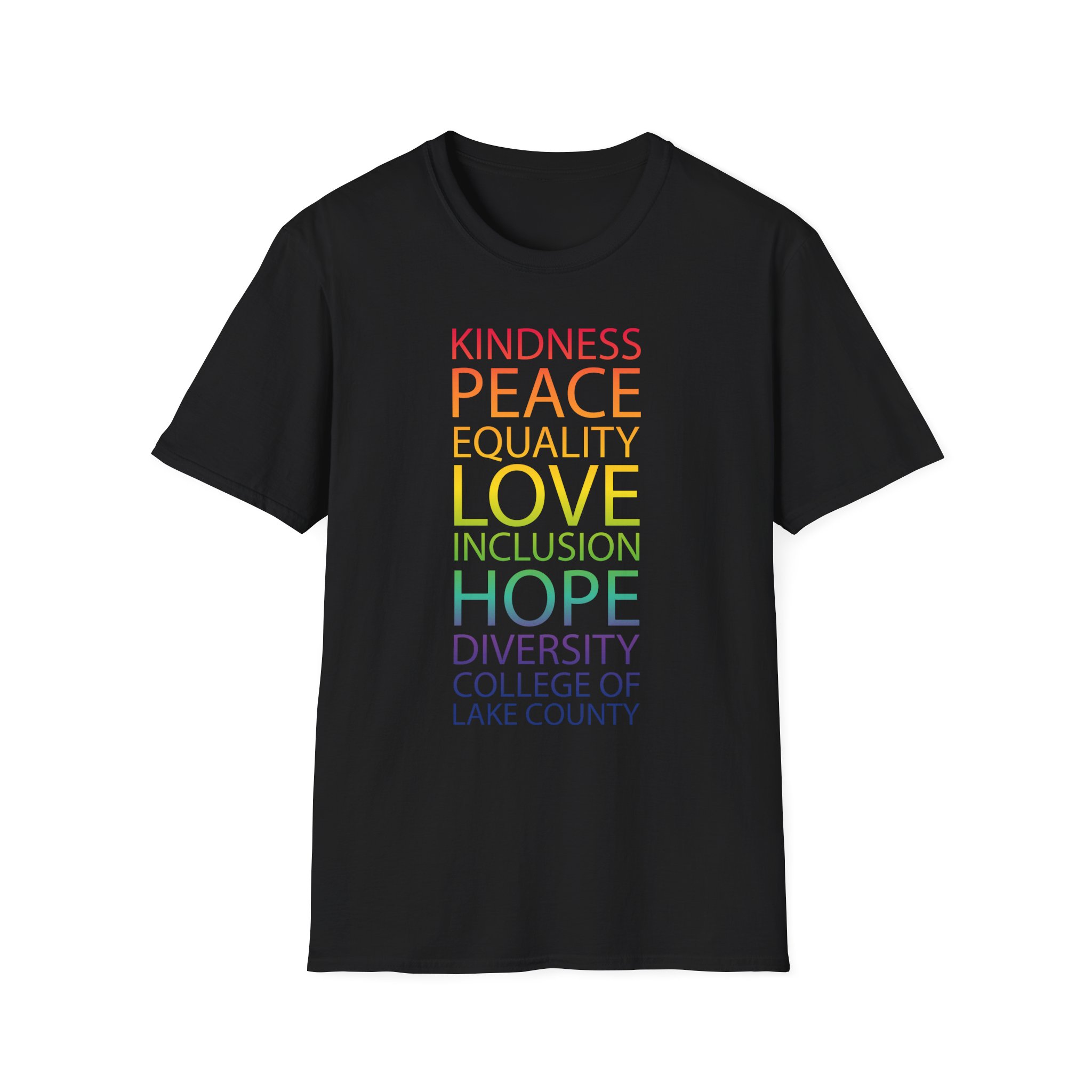 College Lake County Rainbow Equality Unisex Softstyle T-Shirt