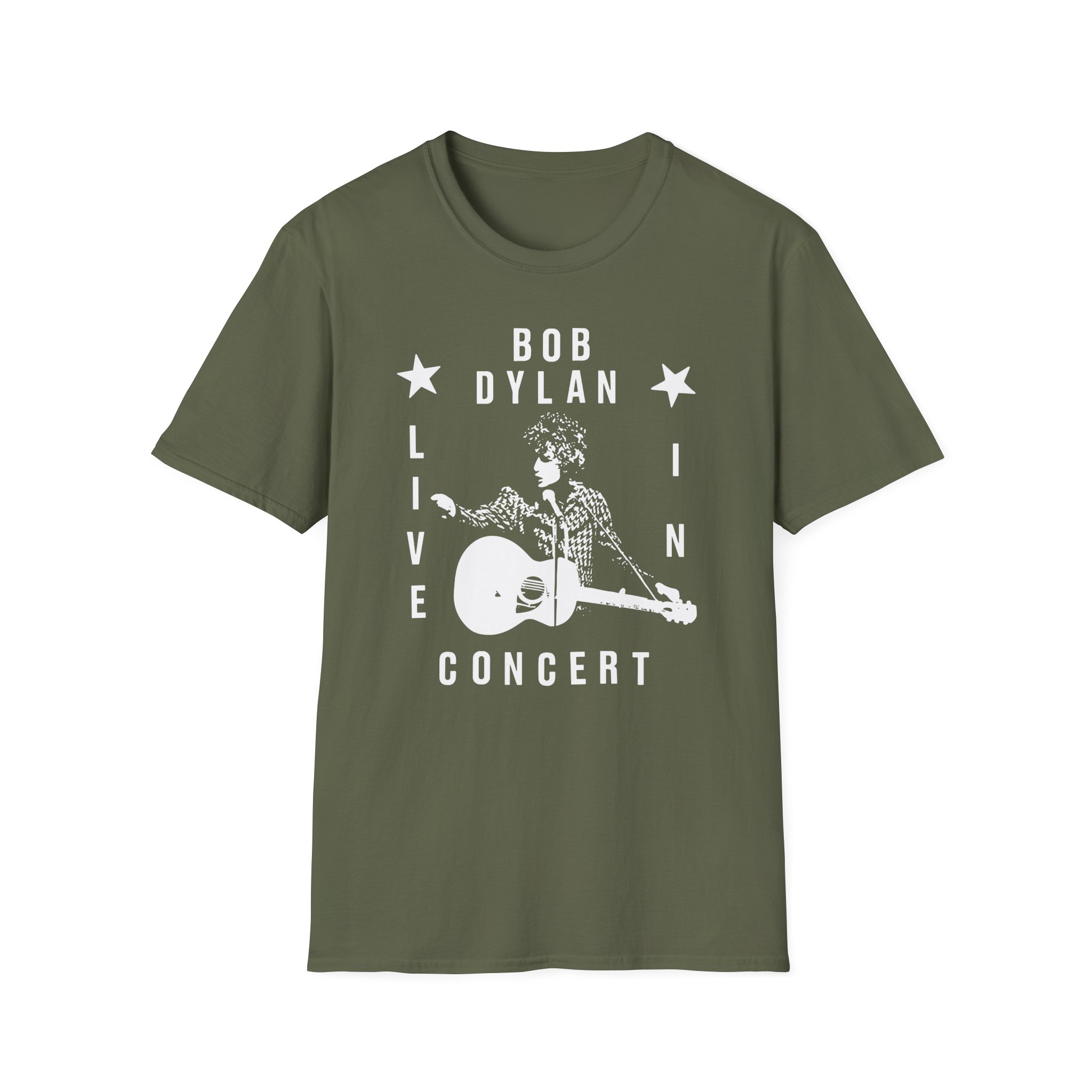 Bob Dylan Live In Concert Unisex Softstyle T-Shirt