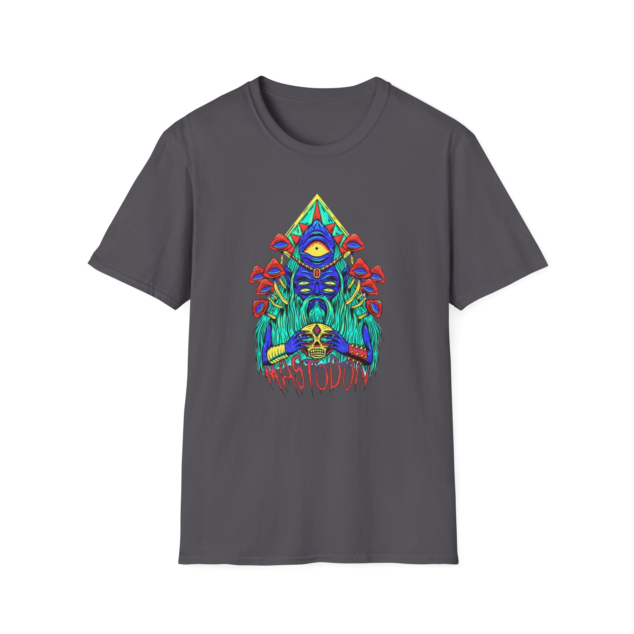 Mastodon Mushroom Wizard Glow Unisex Softstyle T-Shirt