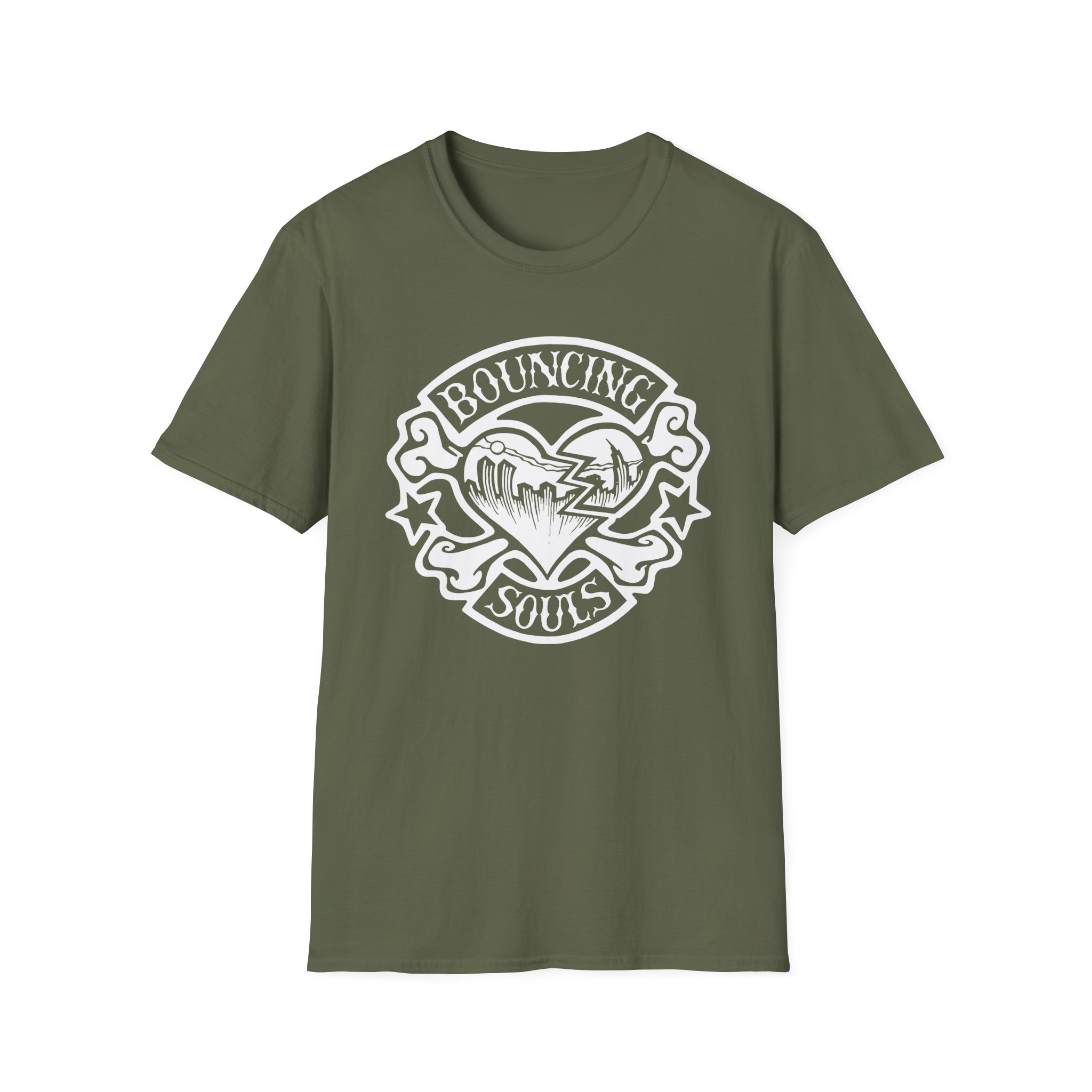 The Bouncing Souls Rocker Heart Unisex Softstyle T-Shirt