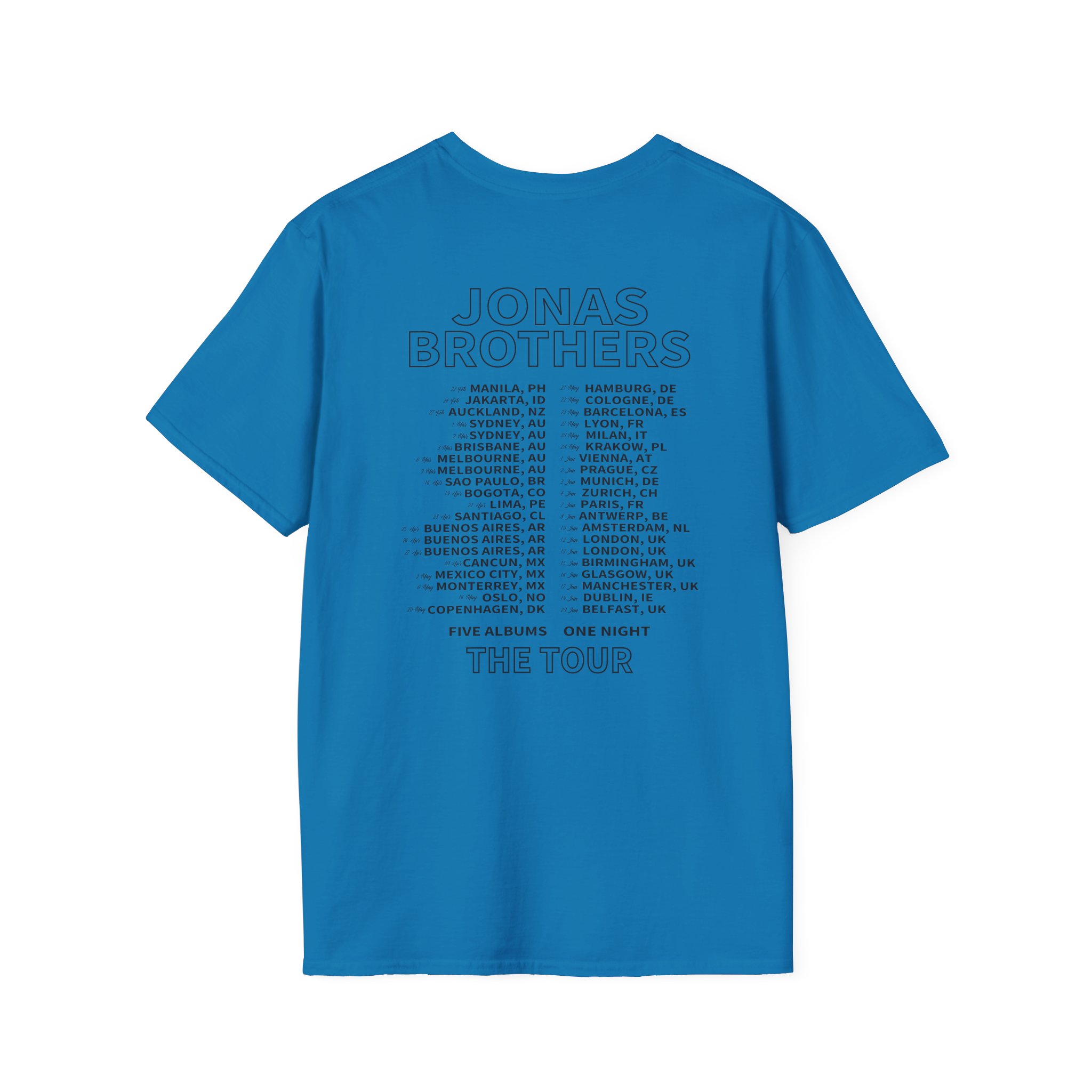 Jonas Brothers 5 Albums Unisex Softstyle T-Shirt