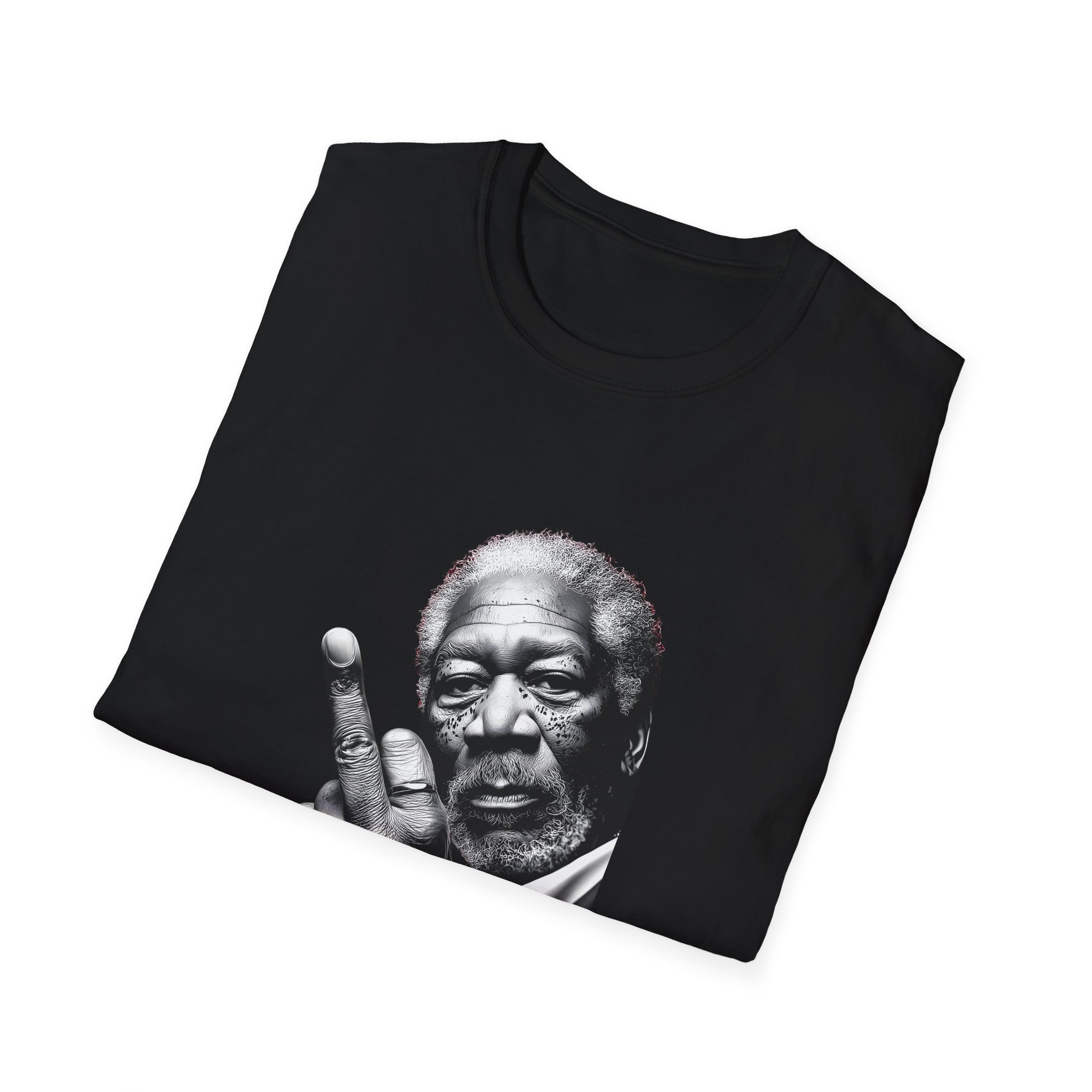 Morgan Freeman Middle Finger Unisex Softstyle T-Shirt