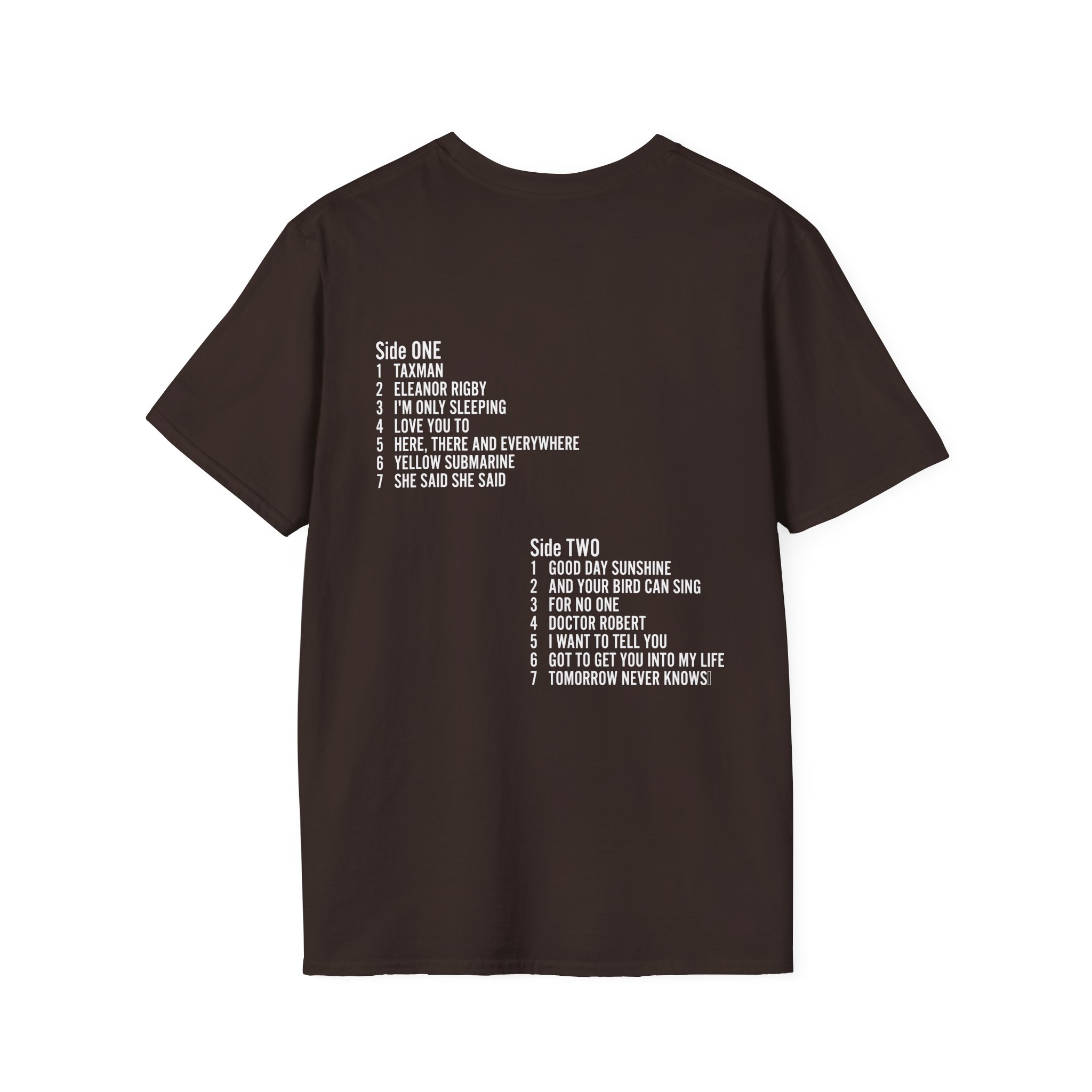 The Beatles Revolver Tracklist Unisex Softstyle T-Shirt