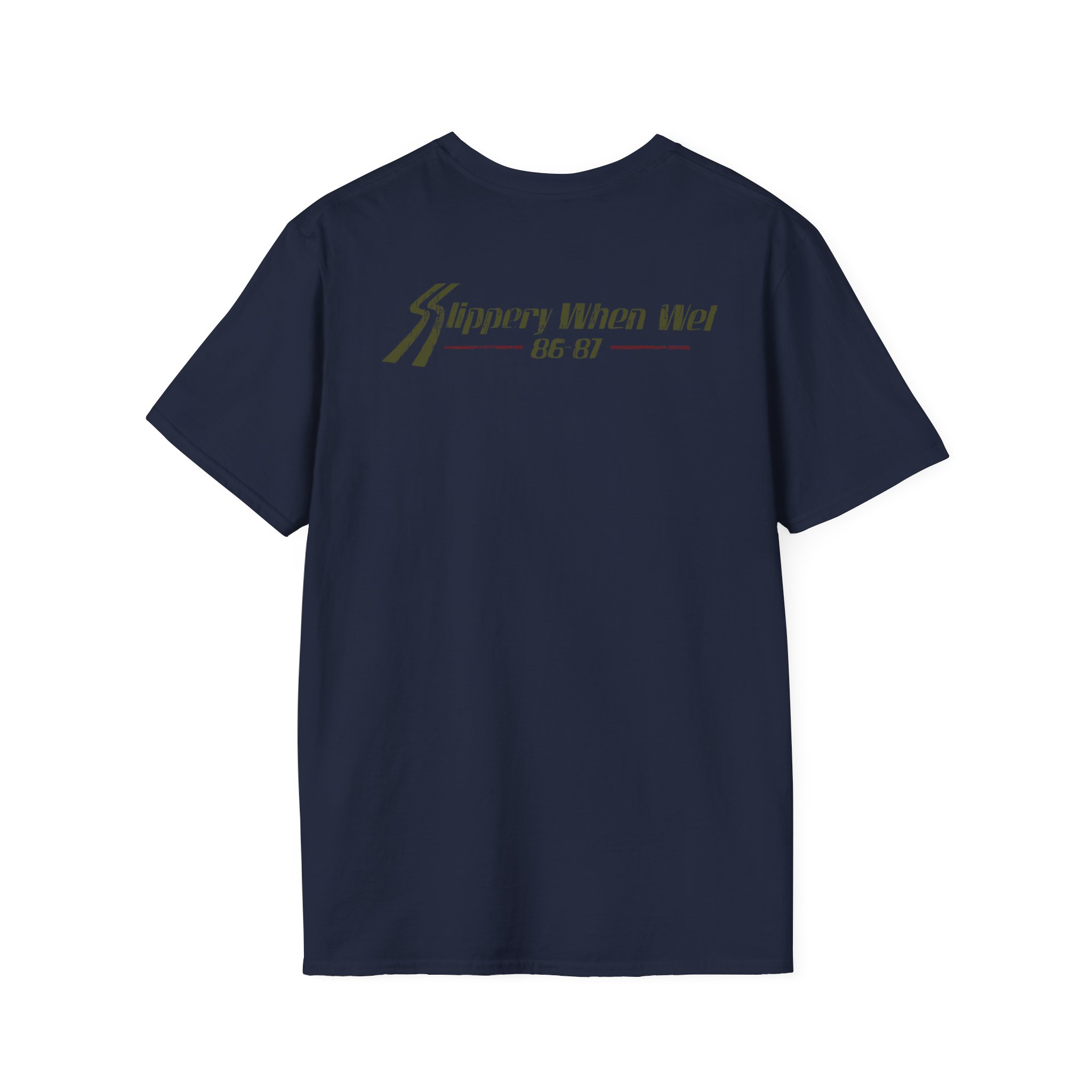 Bon Jovi Slippery When Wet Vintage World Tour Unisex Softstyle T-Shirt