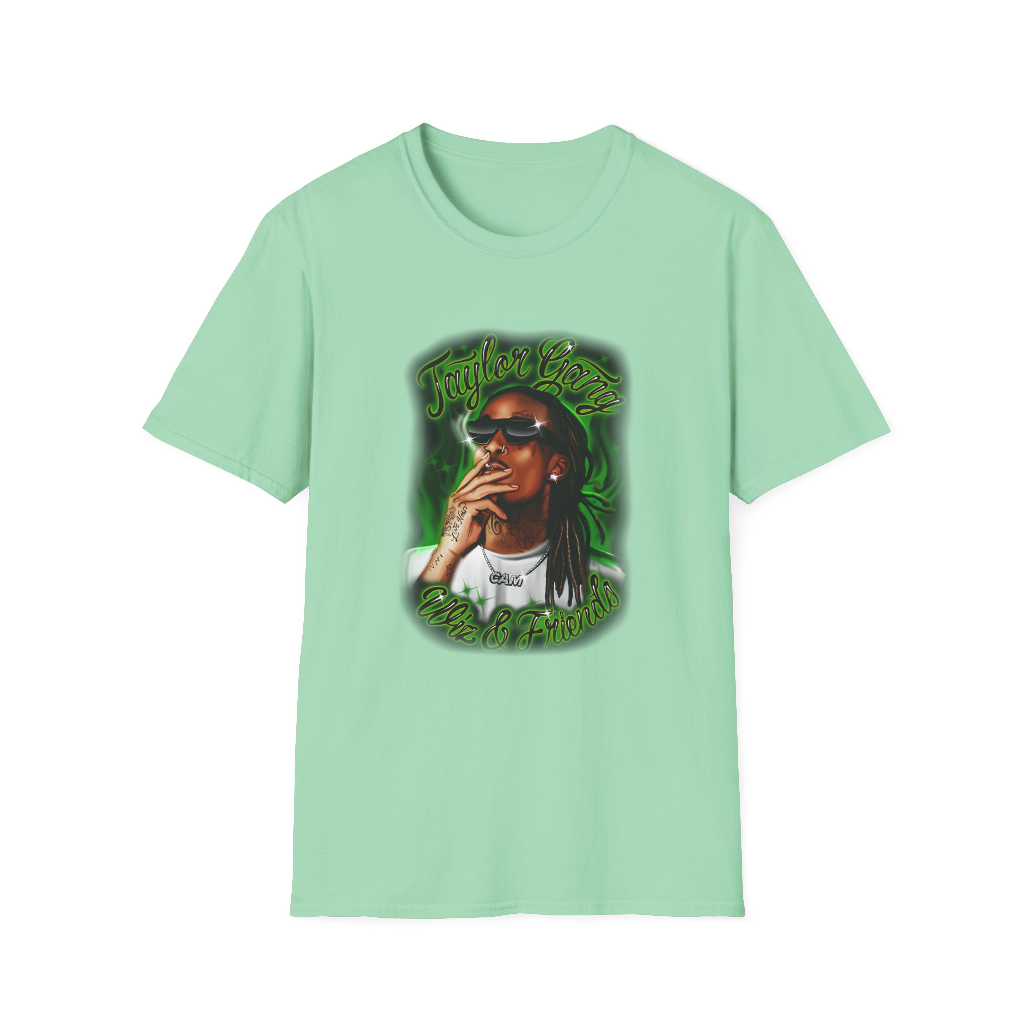 Wiz Khalifa Airbrush Unisex Softstyle T-Shirt