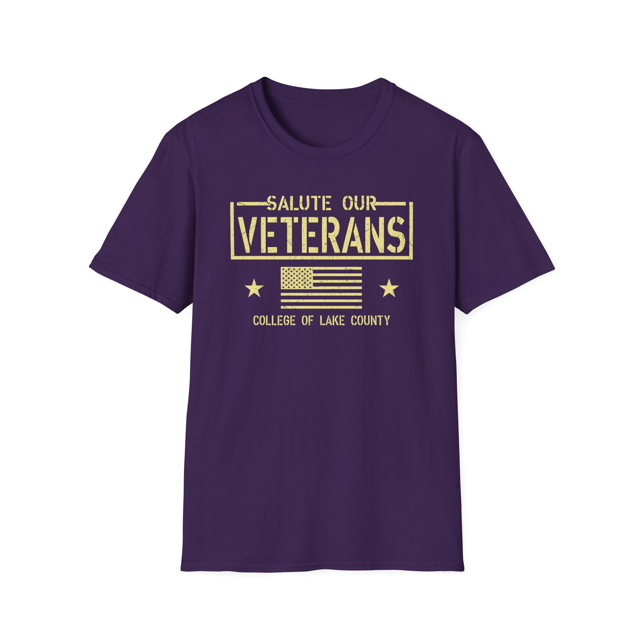 College Lake County Salute Our Veterans Unisex Softstyle T-Shirt
