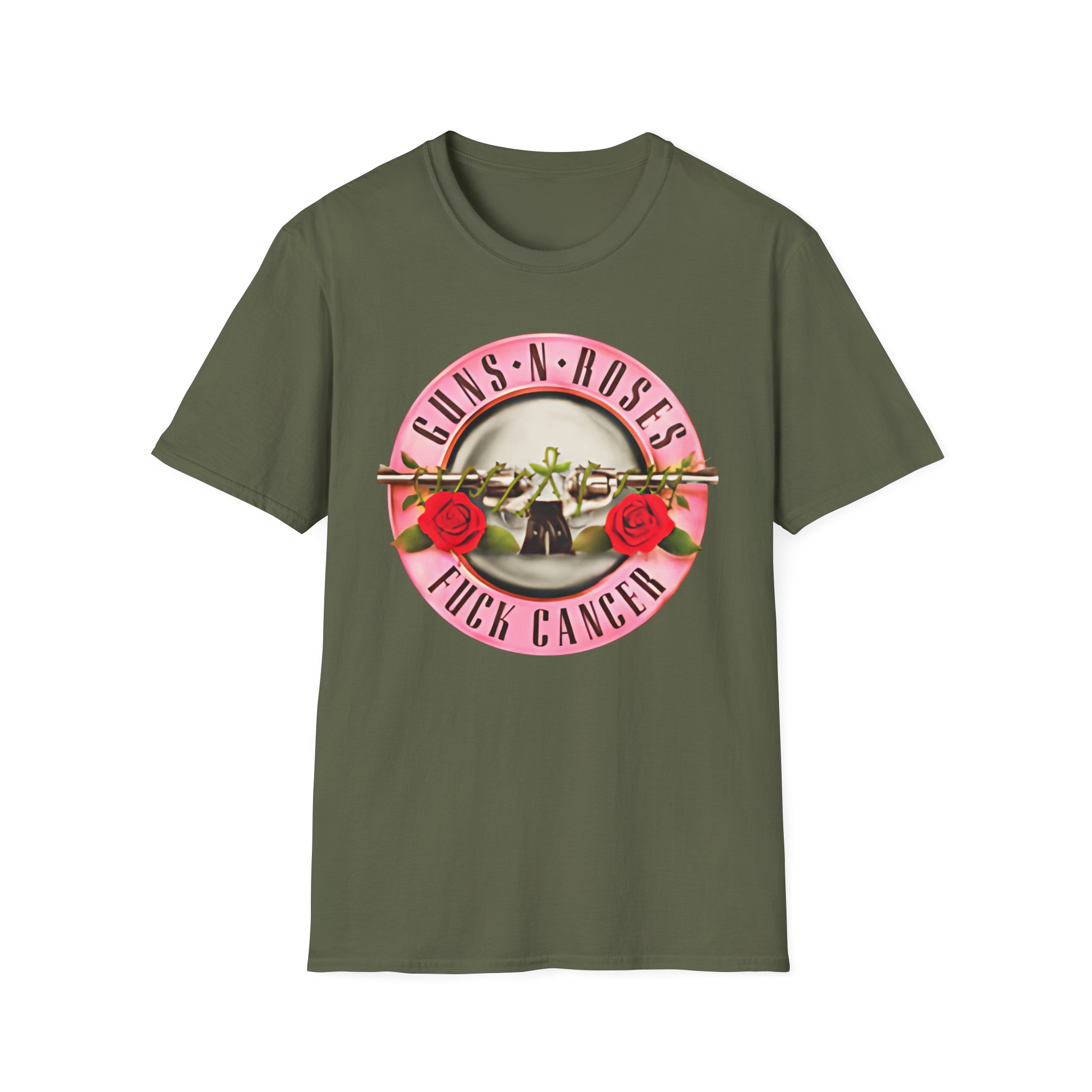 Guns N Roses Fuck Breast Cancer Unisex Softstyle T-Shirt