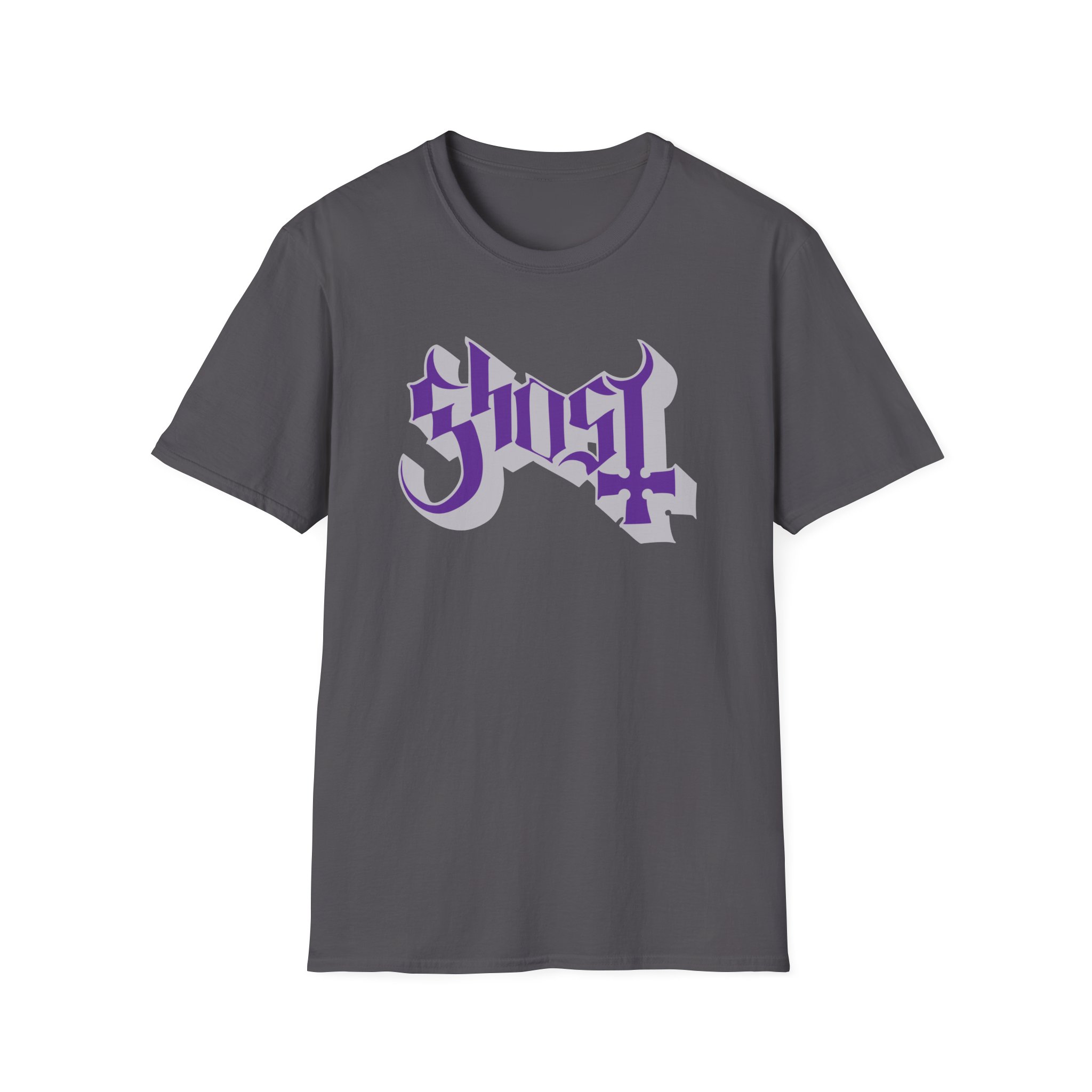 Ghost Band Chrome Purple Skeletá Unisex Softstyle T-Shirt