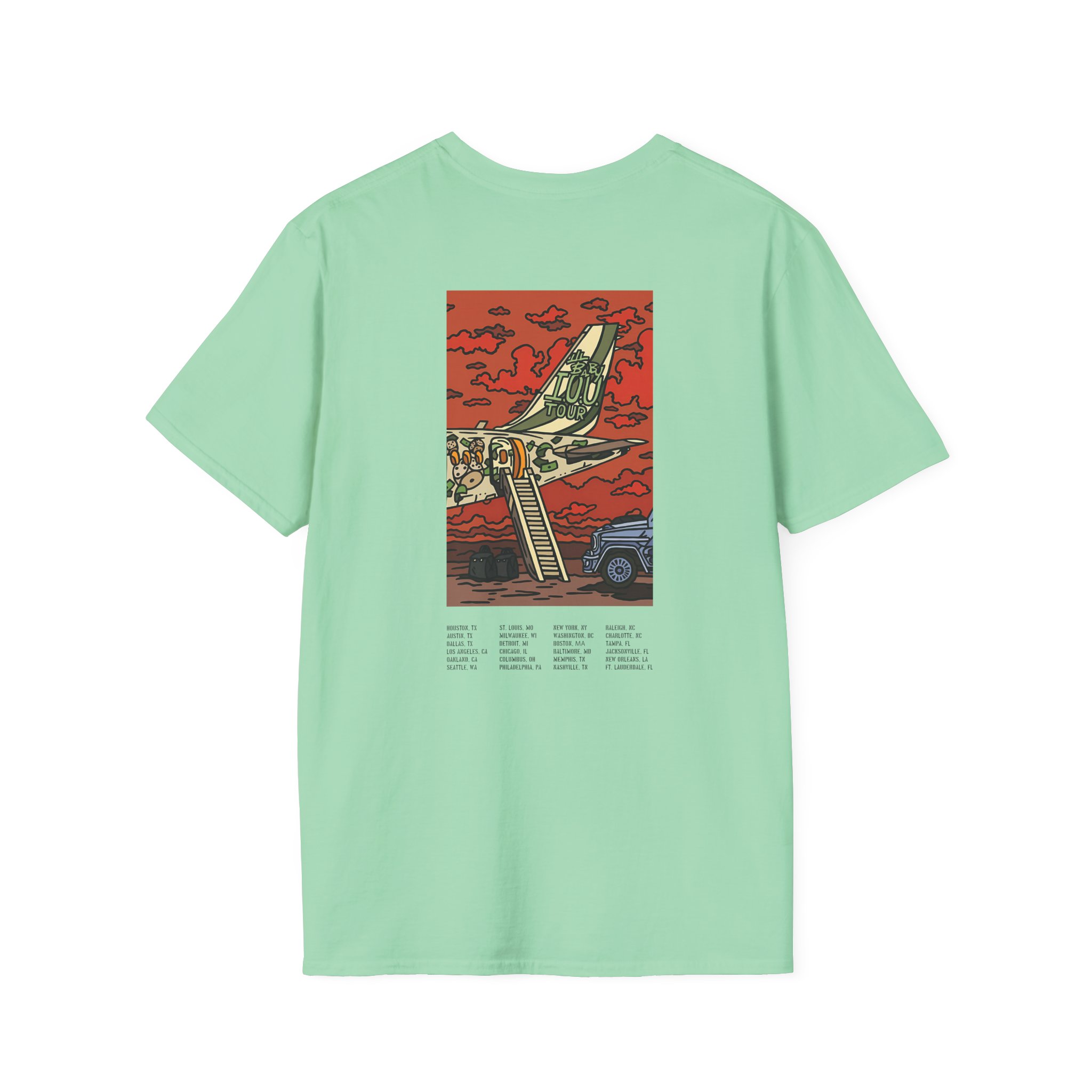 Lil Baby Iou Tour Flying Unisex Softstyle T-Shirt